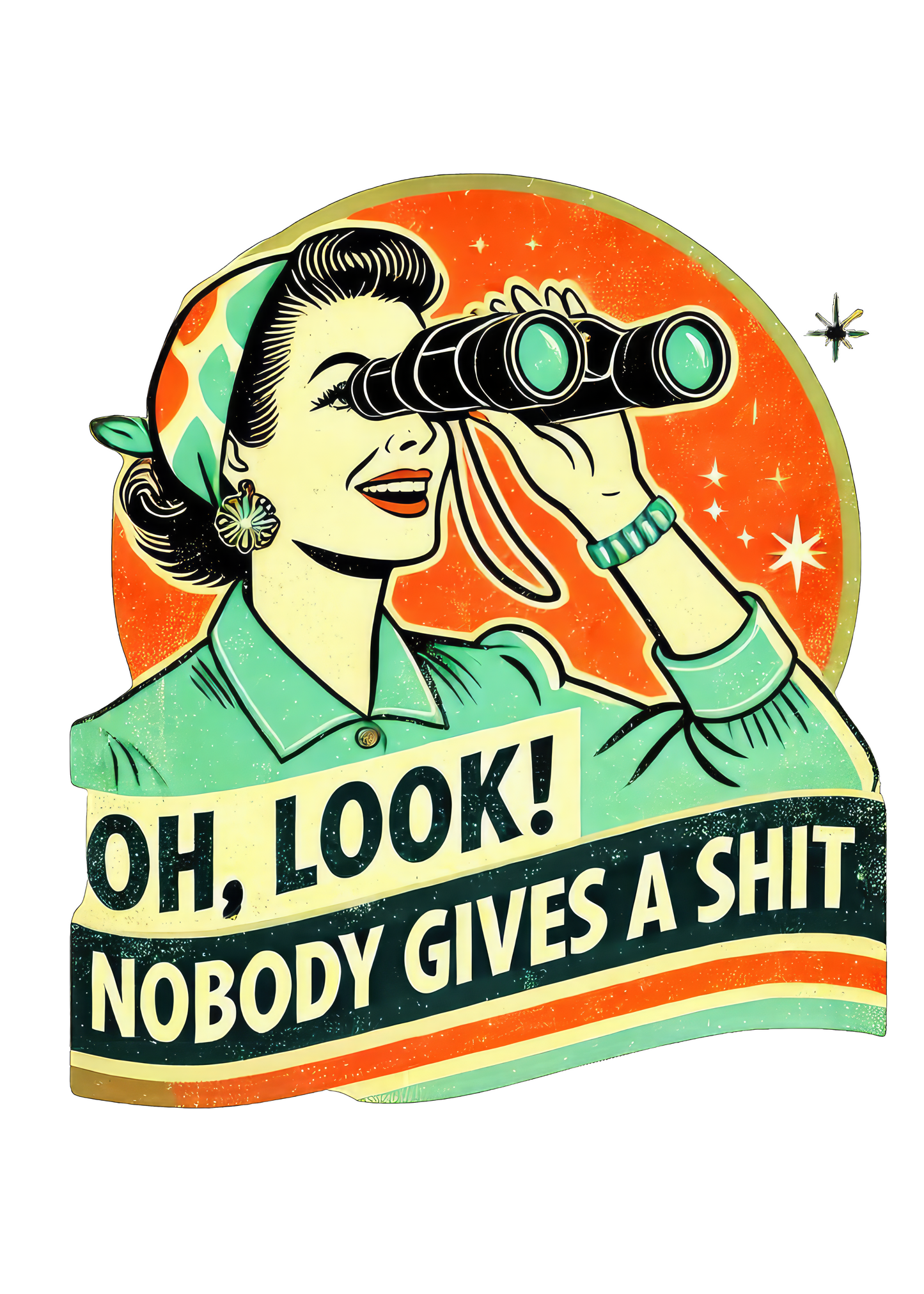 Funny Retro Woman Unisex Bamboo/Cotton Graphic T-Shirt