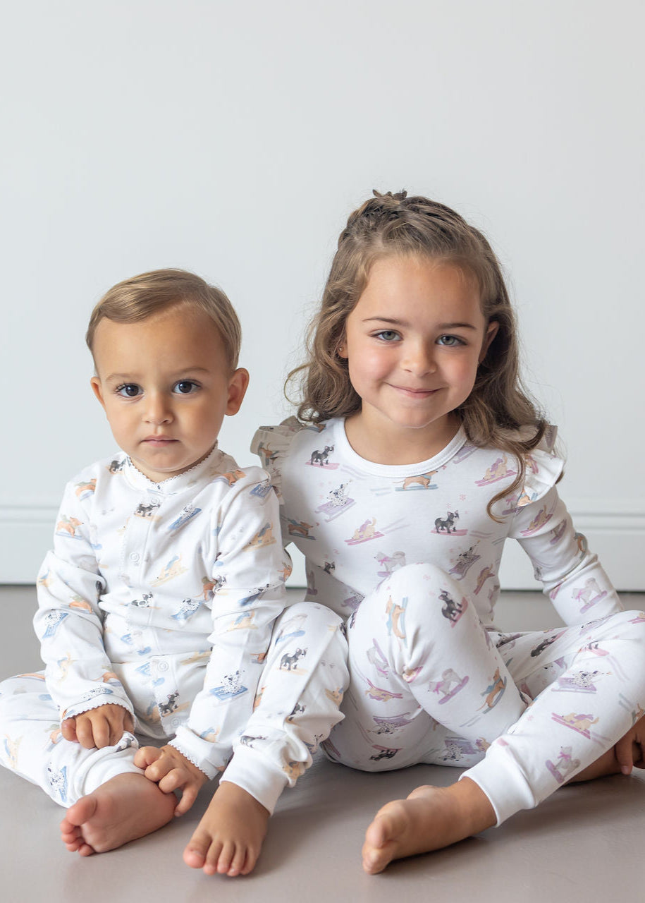 Ski Pups Girl Pima Long Pajama Set - The Avenue44