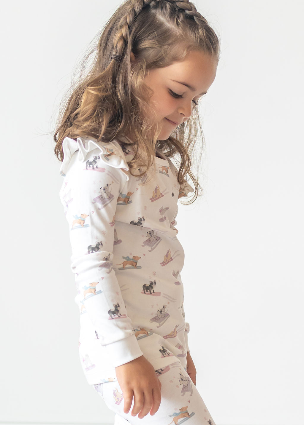 Ski Pups Girl Pima Long Pajama Set - The Avenue44