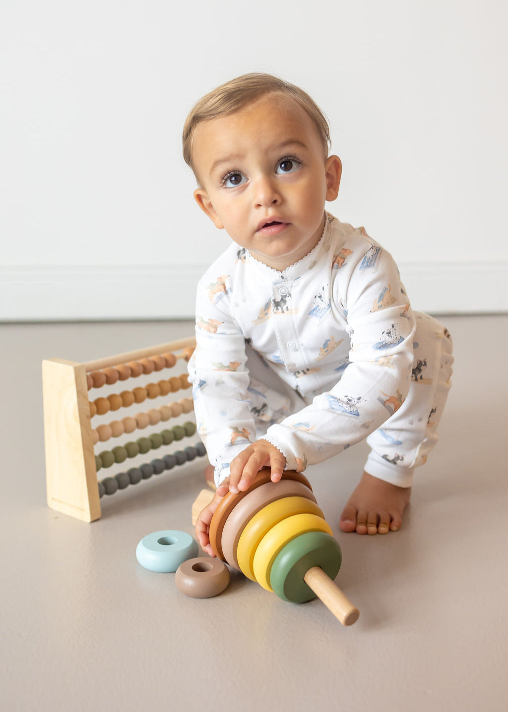 Ski Pups Boy Pima Baby Pajama - The Avenue44