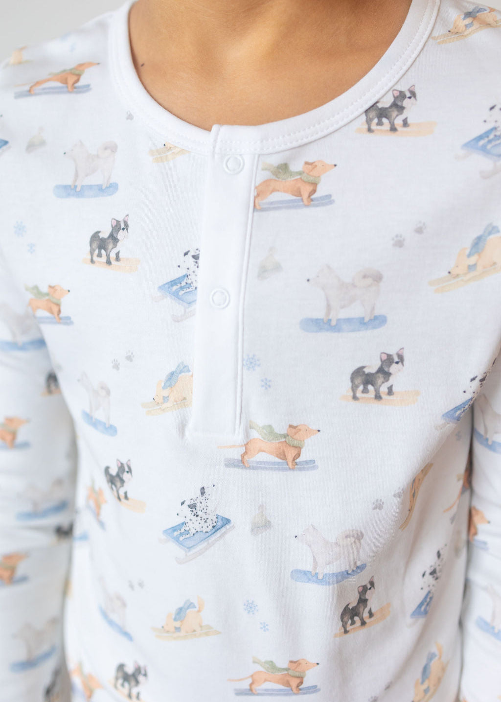 Ski Pups Boy Pima Long Pajama Set - The Avenue44
