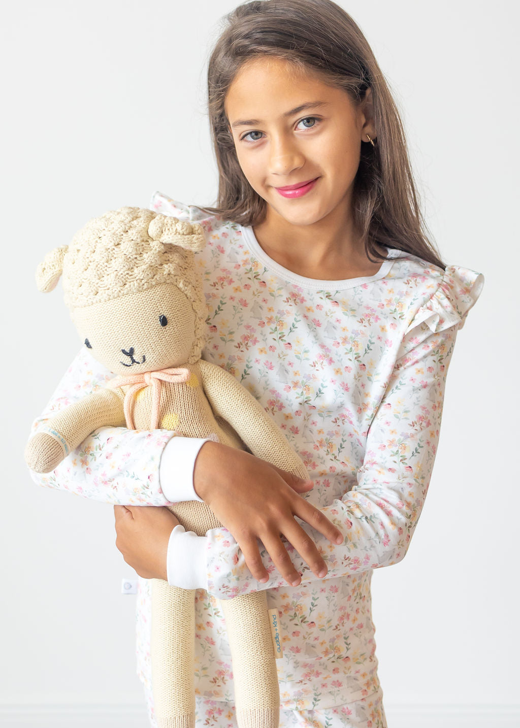 Winter Flowers Pima Long Pajama Set - The Avenue44