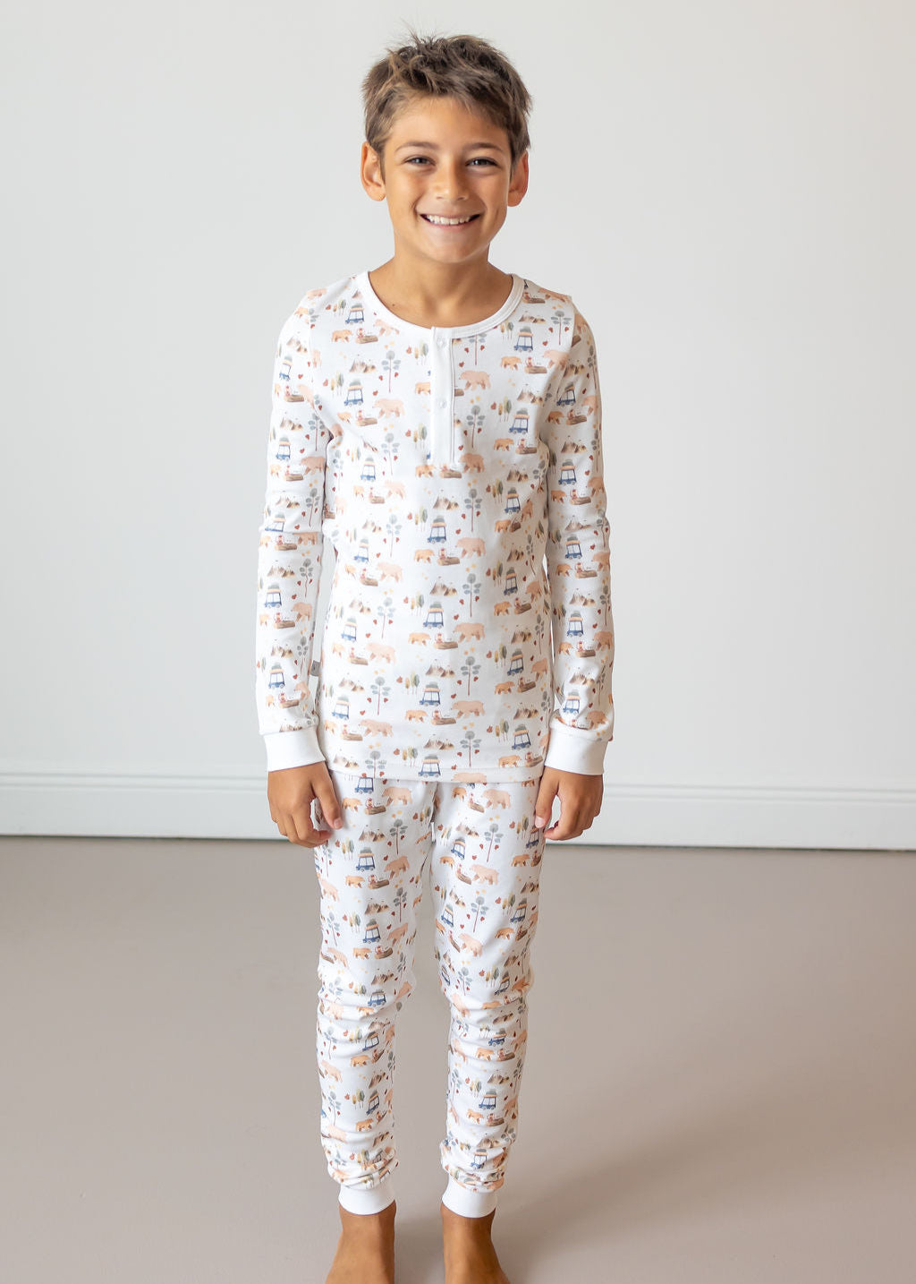 Forest Adventure Pima Long Pajama Set - The Avenue44