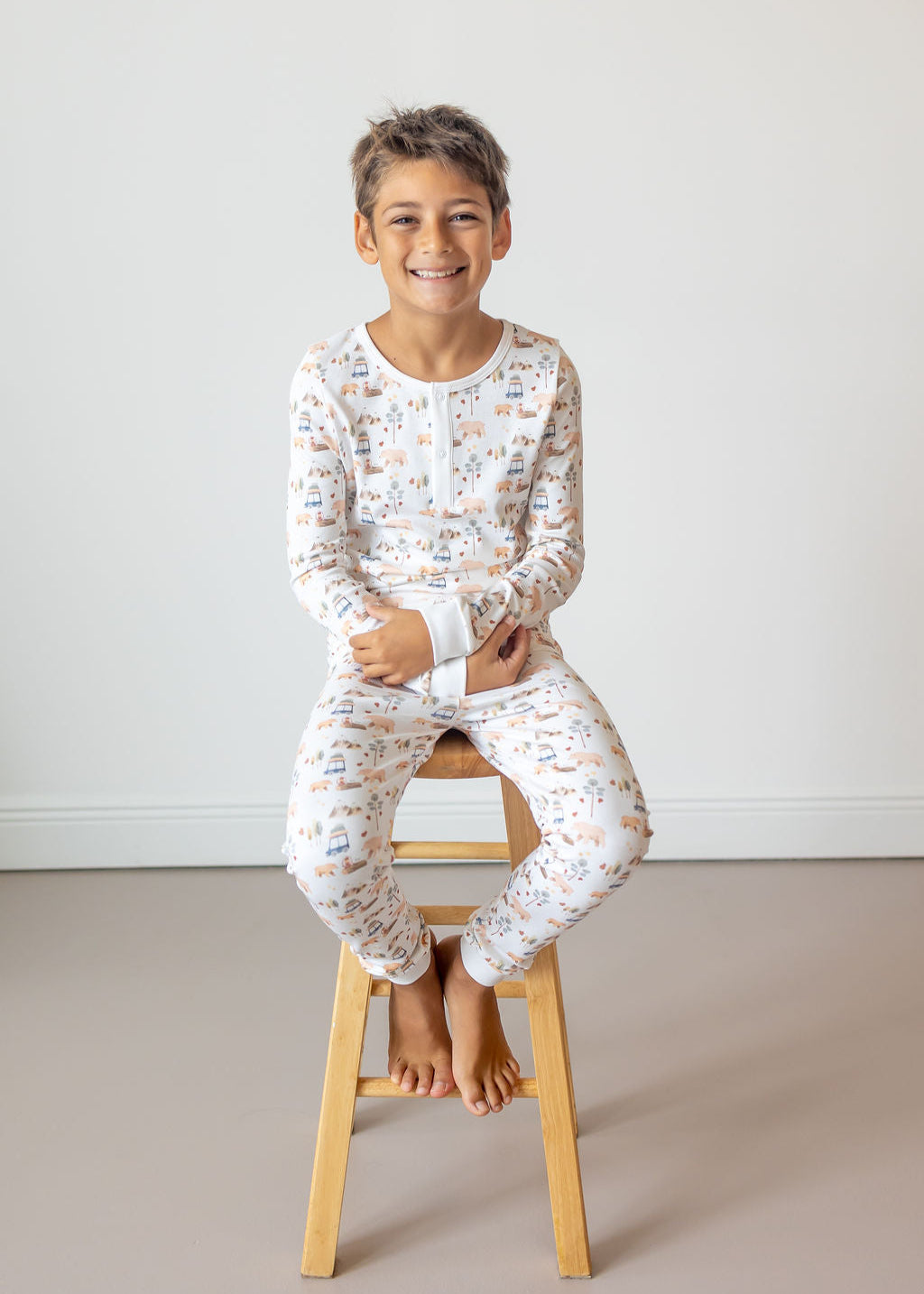 Forest Adventure Pima Long Pajama Set - The Avenue44