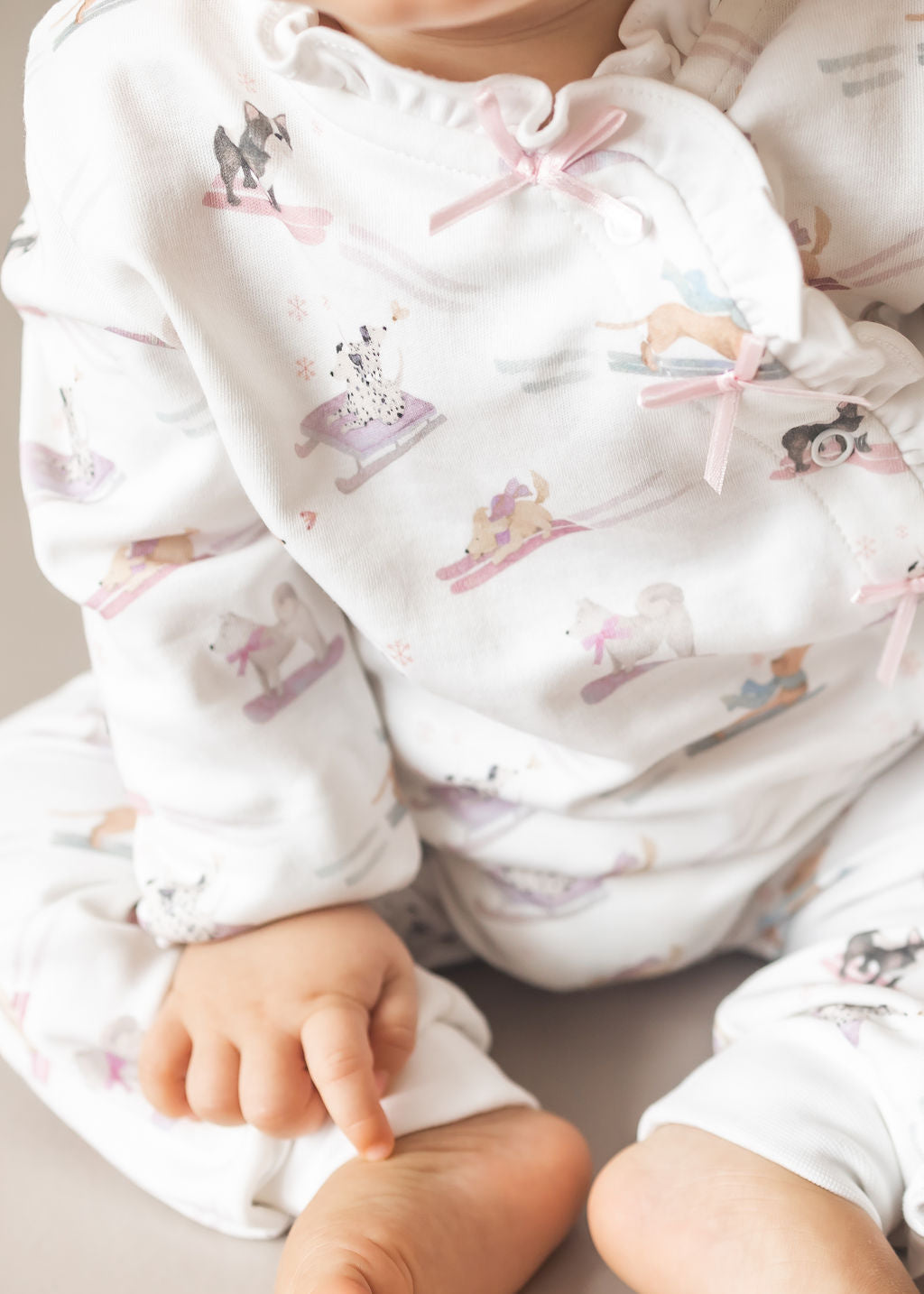 Ski Pups Girl Pima Baby Pajama - The Avenue44