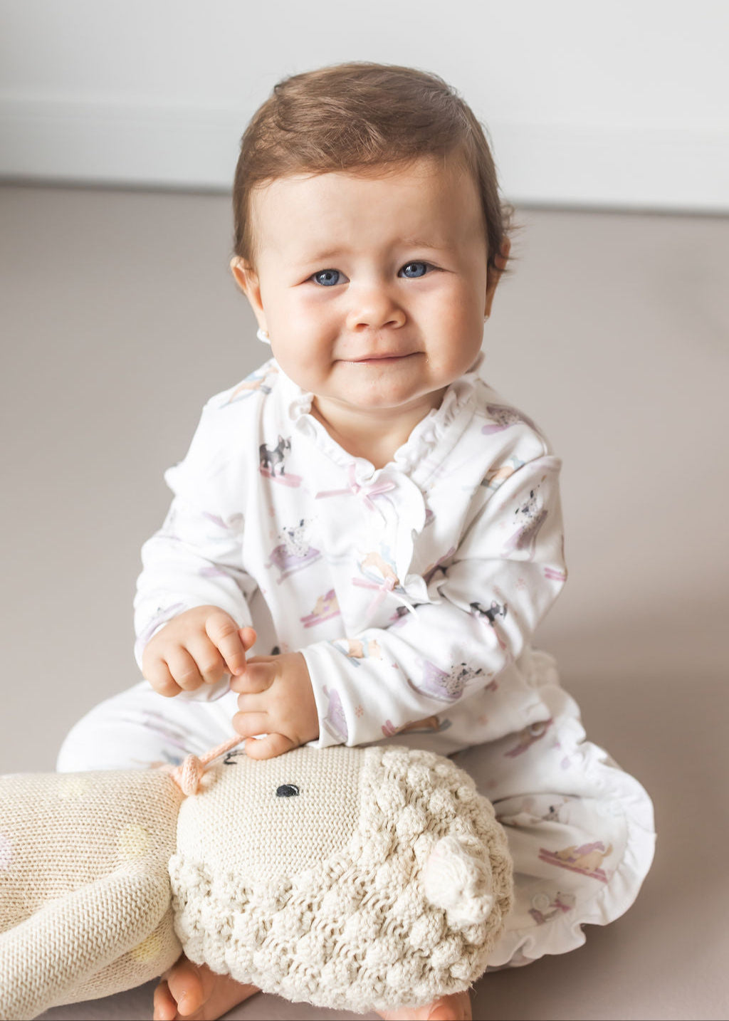 Ski Pups Girl Pima Baby Pajama - The Avenue44