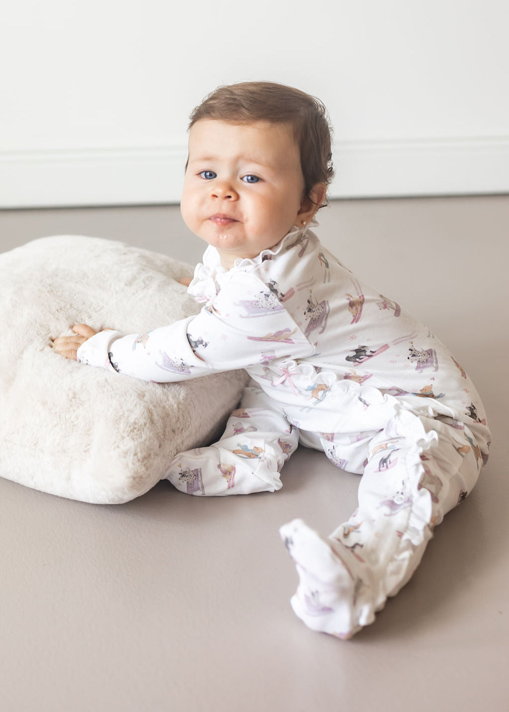 Ski Pups Girl Pima Baby Pajama - The Avenue44