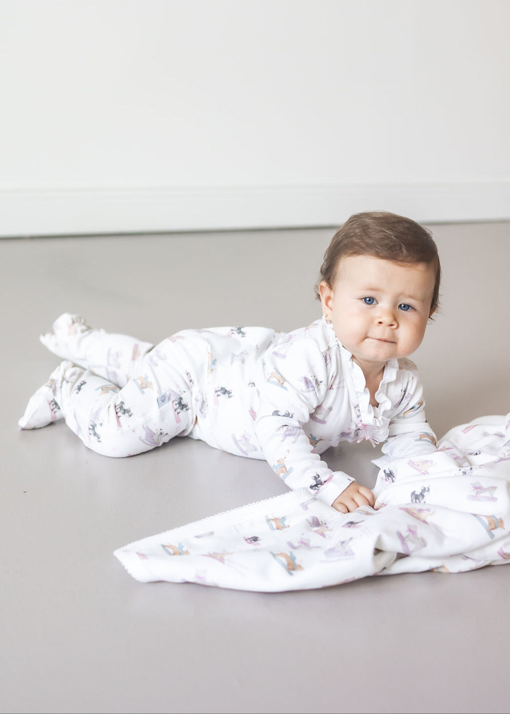 Ski Pups Girl Pima Baby Blanket - The Avenue44