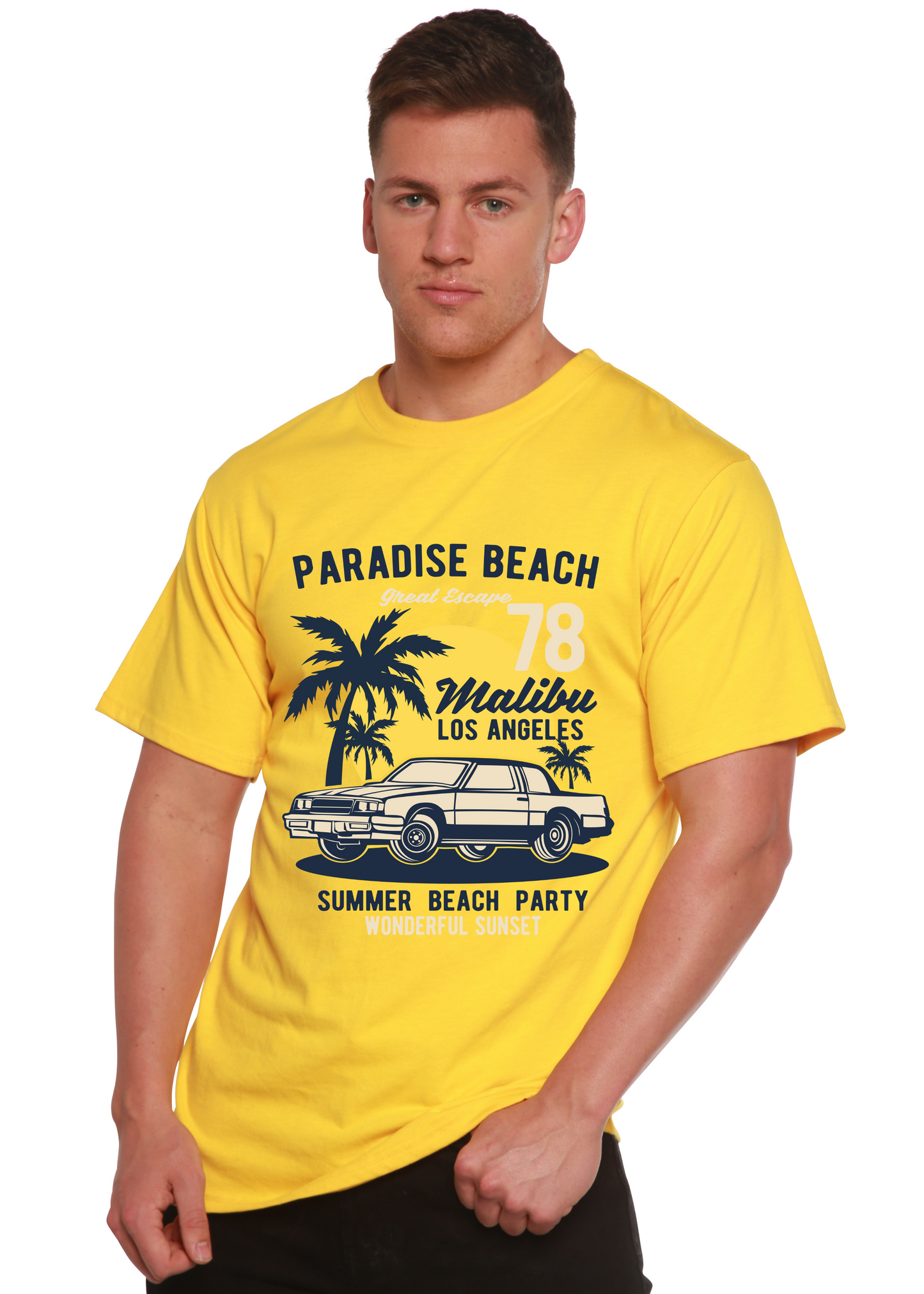 Paradise Beach Spun Bamboo® Men's Bamboo Viscose/Organic Cotton Short Sleeve Graphic T-Shirt