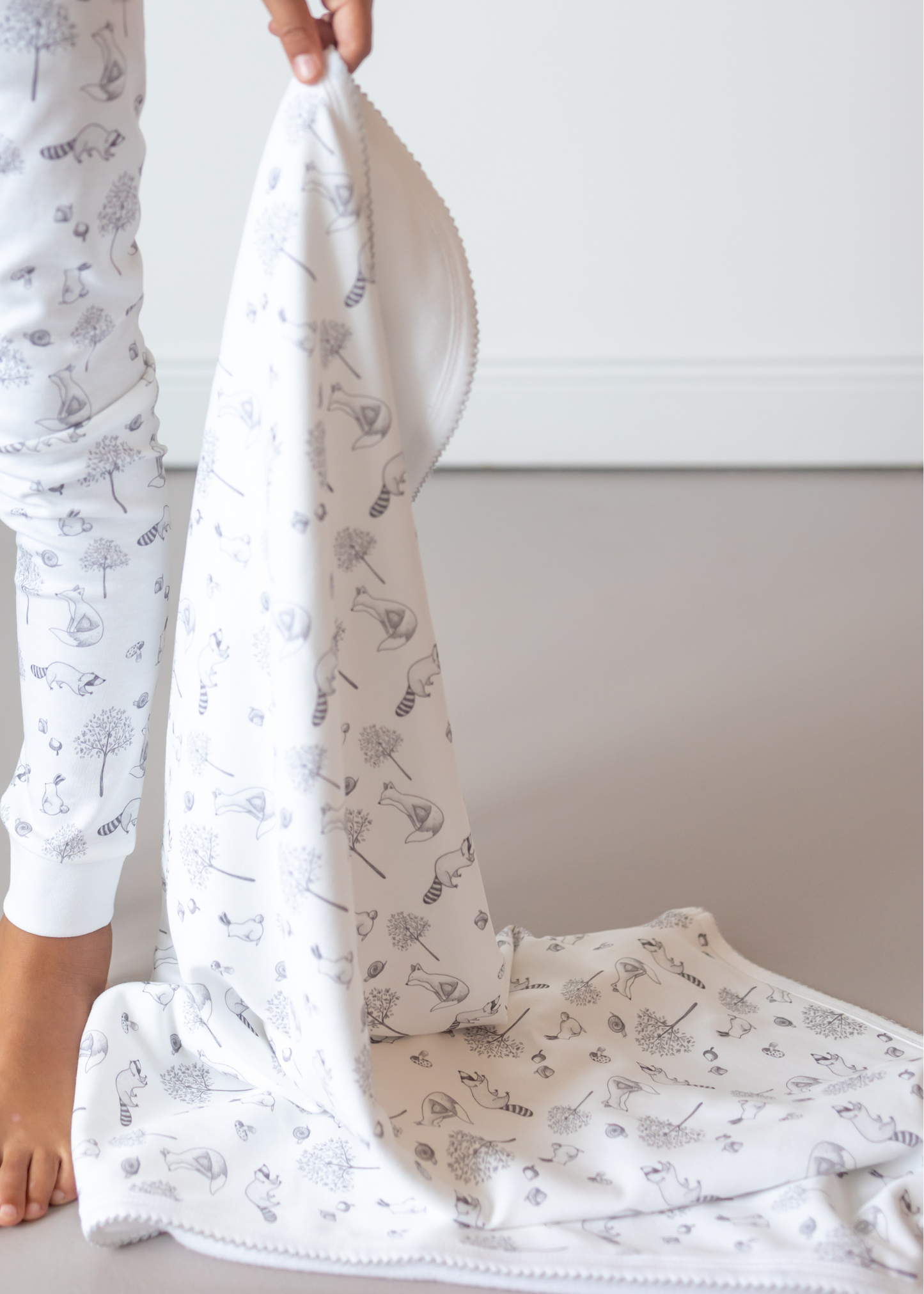 Gray Raccoon Pima Baby Blanket - The Avenue44