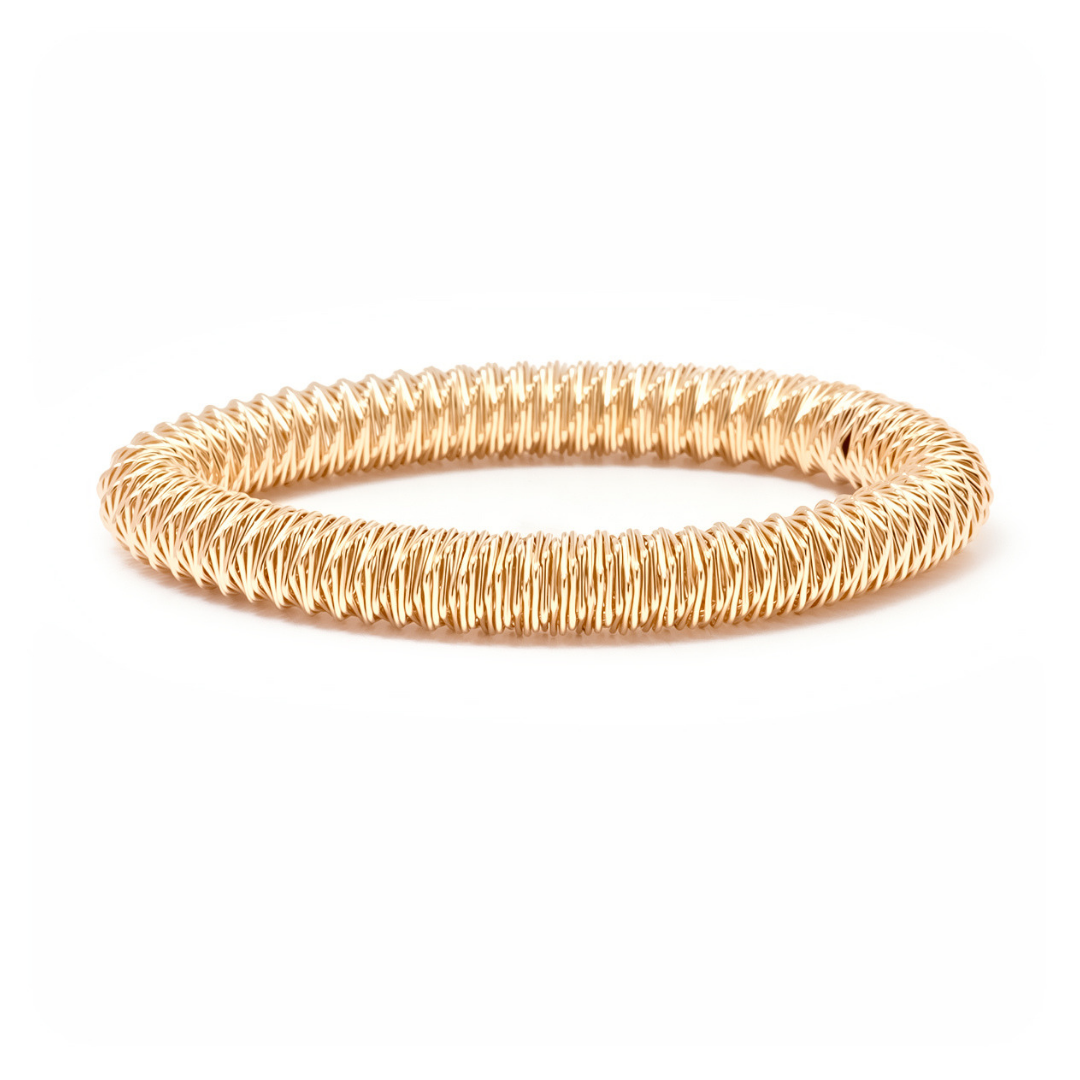 18K Gold Slinky Bangle Bracelet - The Avenue44