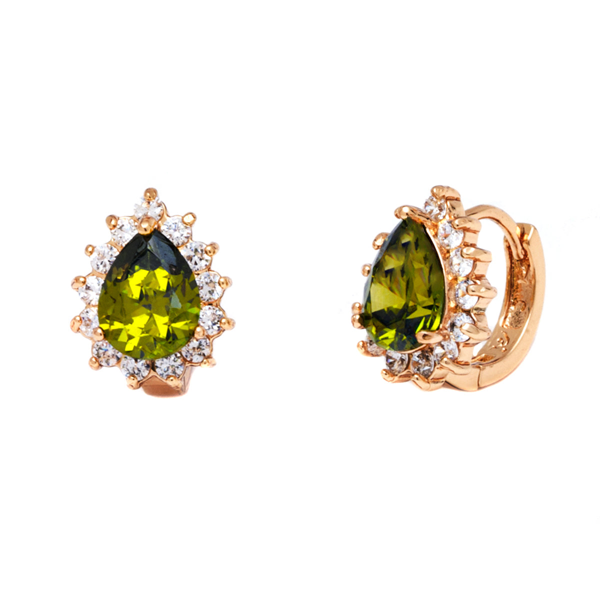 Green Emerald Pear with Omega Back Closure - The Avenue44