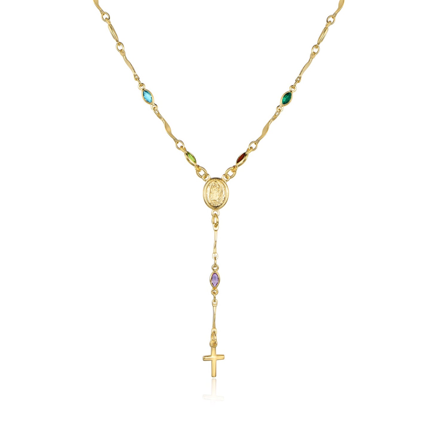 18K Gold Filled Rosary Necklace - The Avenue44
