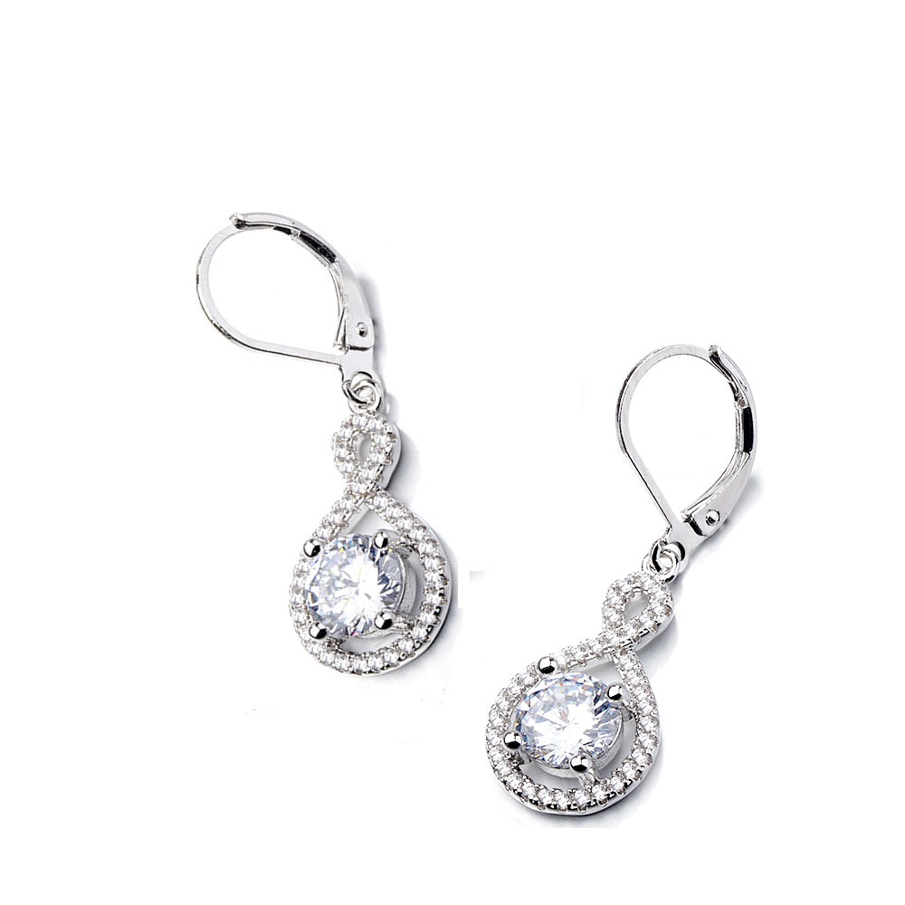 18K Gold Infinity Leverback earrings - The Avenue44