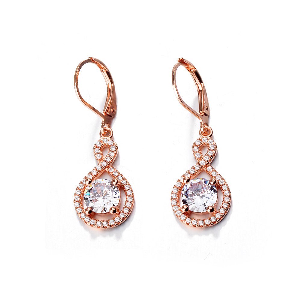 18K Gold Infinity Leverback earrings - The Avenue44