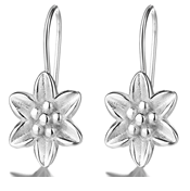 Sterling Silver Lilly Hook Earrings - The Avenue44