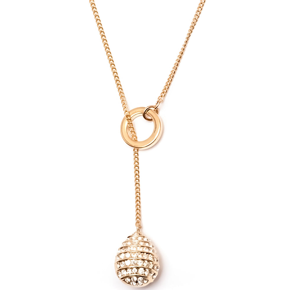 18K Gold Filled Lariat Pendant Necklace - The Avenue44