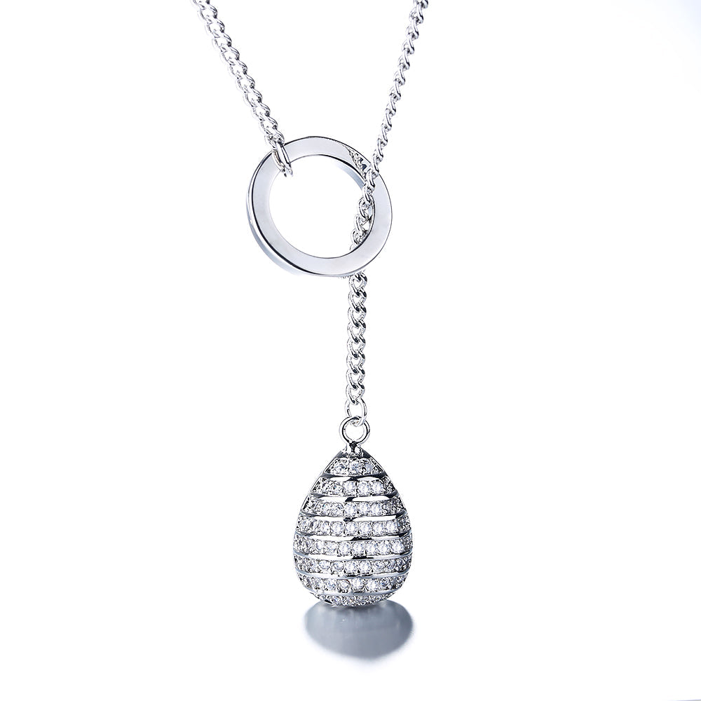 18K Gold Filled Lariat Pendant Necklace - The Avenue44
