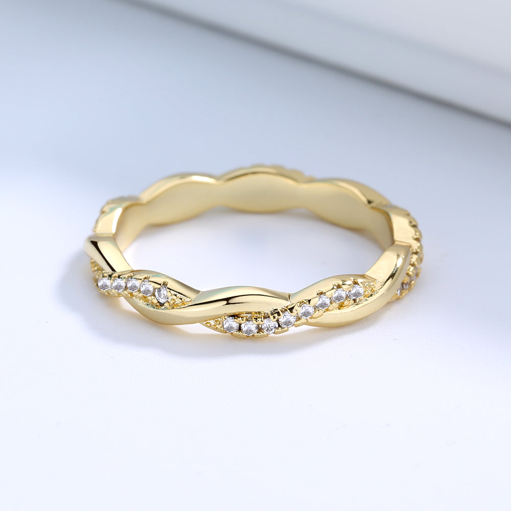 18k Gold or Sterling Silver Crossover Ring - The Avenue44