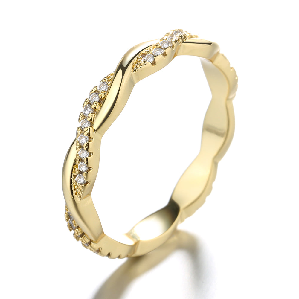 18k Gold or Sterling Silver Crossover Ring - The Avenue44