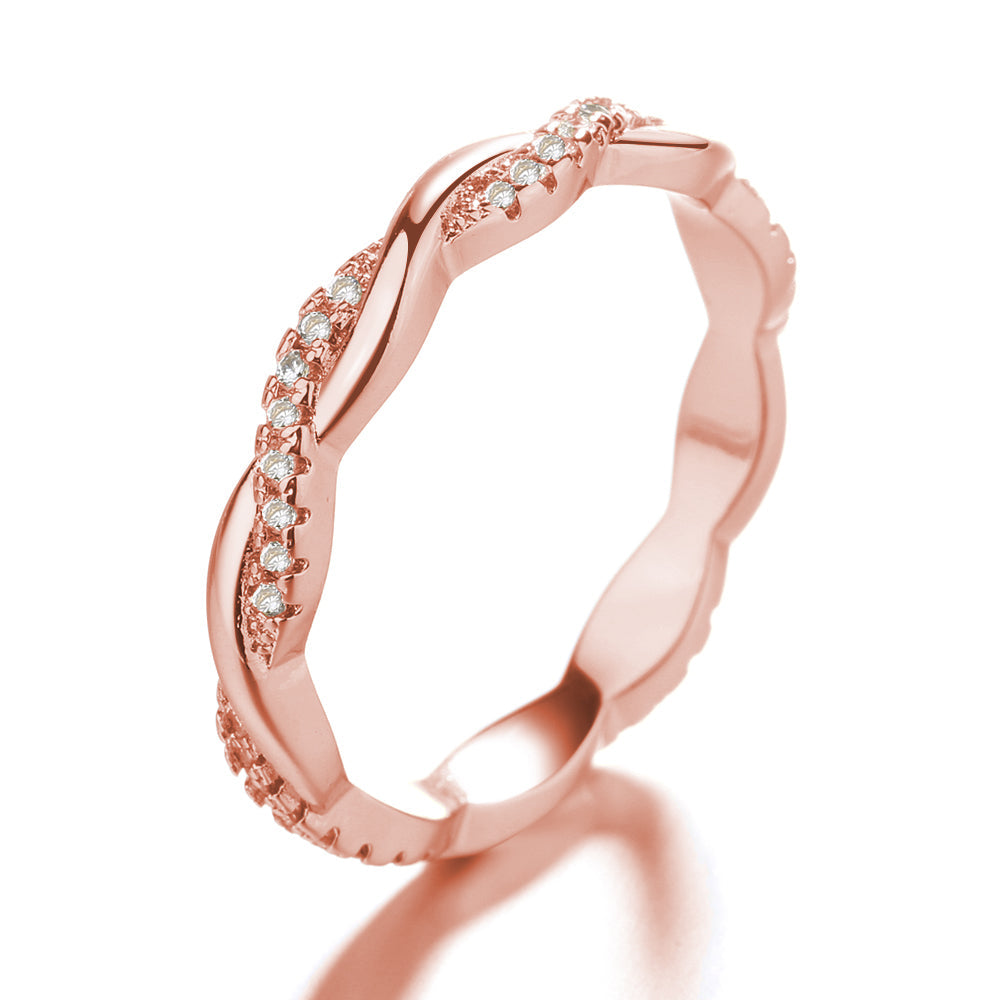 18k Gold or Sterling Silver Crossover Ring - The Avenue44