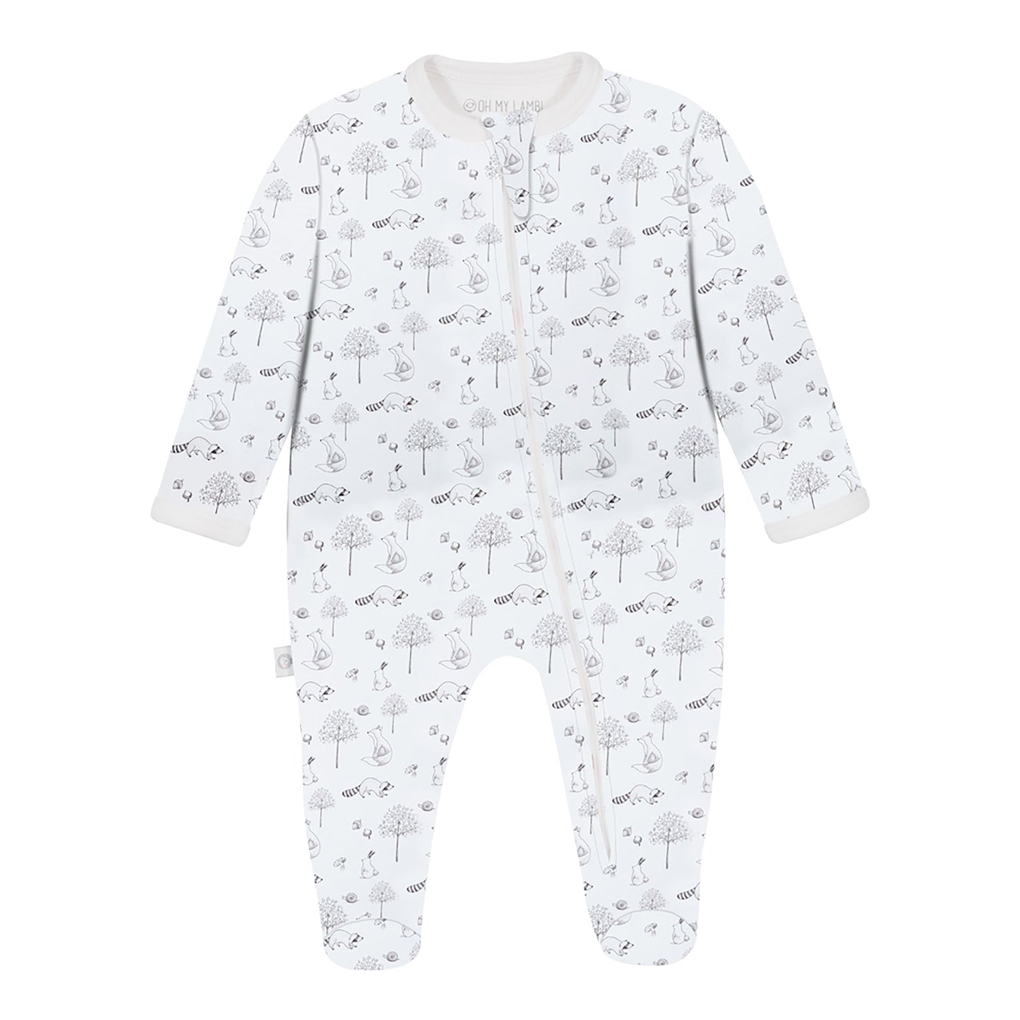 Gray Raccoon Pima Baby Pajama - The Avenue44