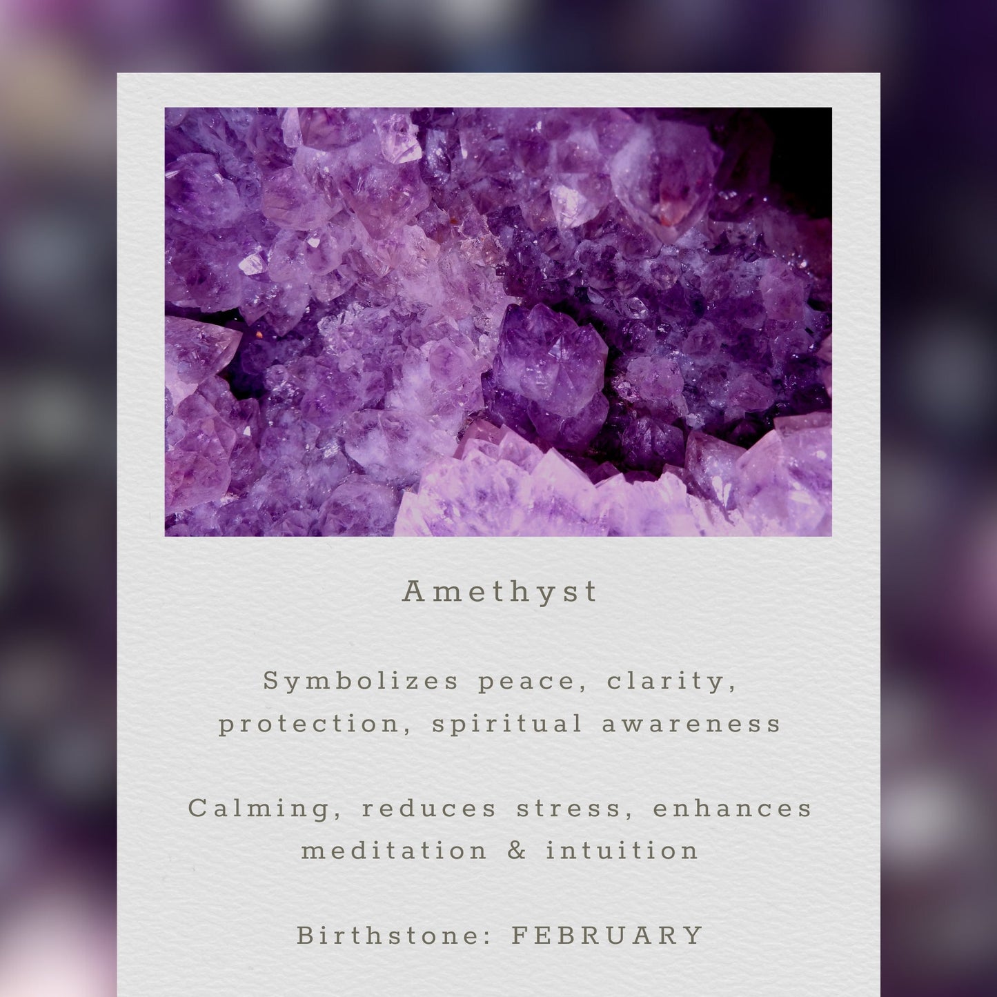 Amethyst Halo Necklace