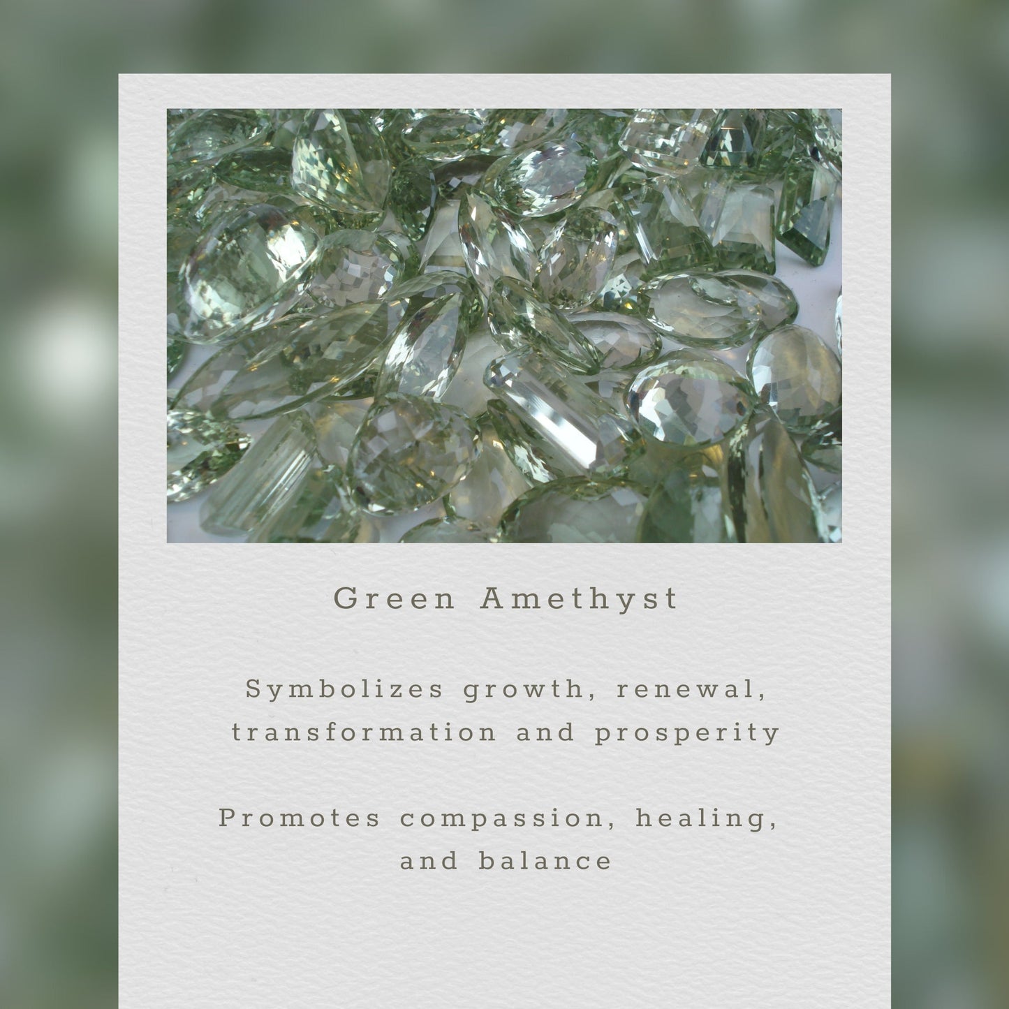 Green Amethyst Silver Drop Earrings