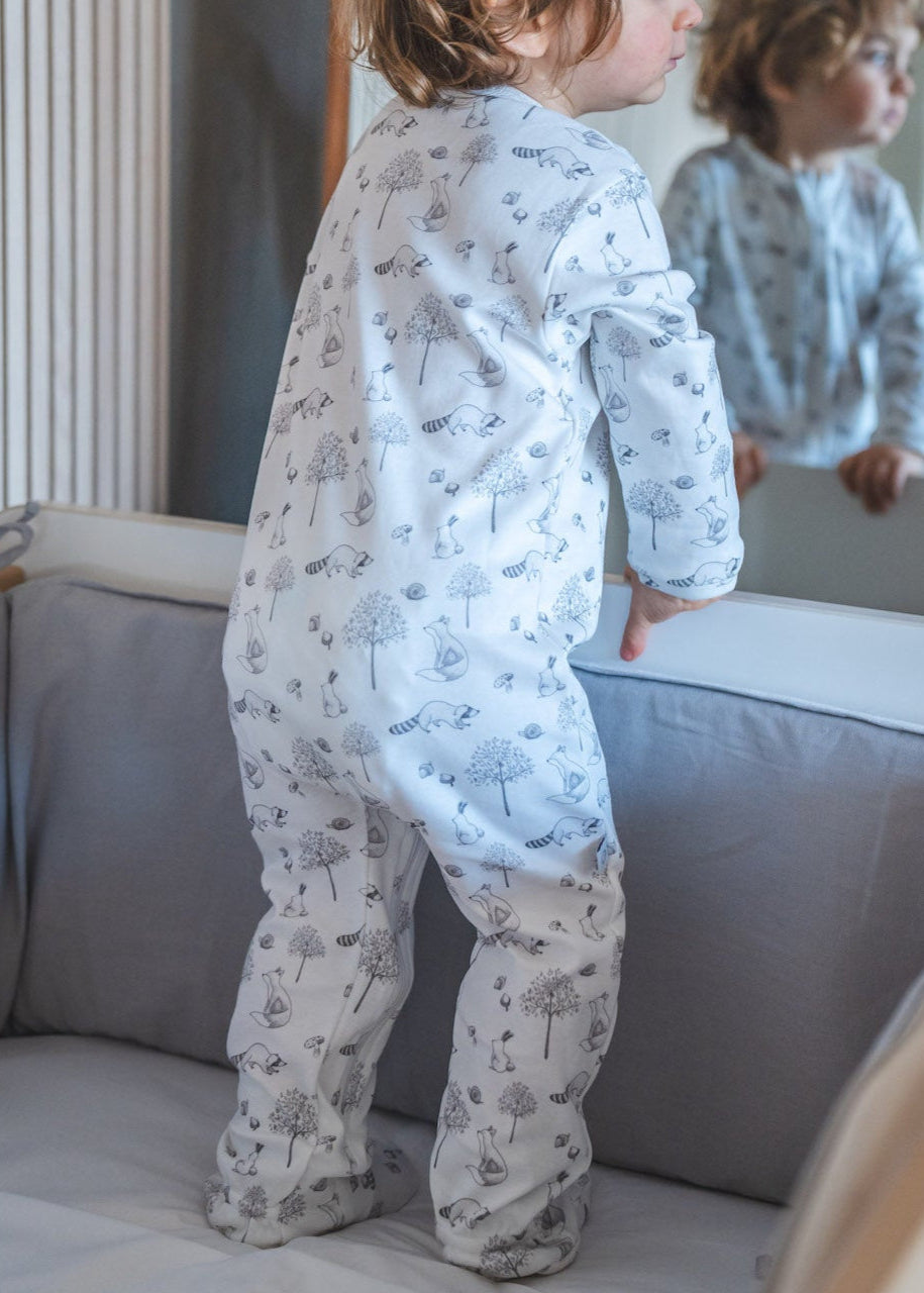 Gray Raccoon Pima Baby Pajama - The Avenue44