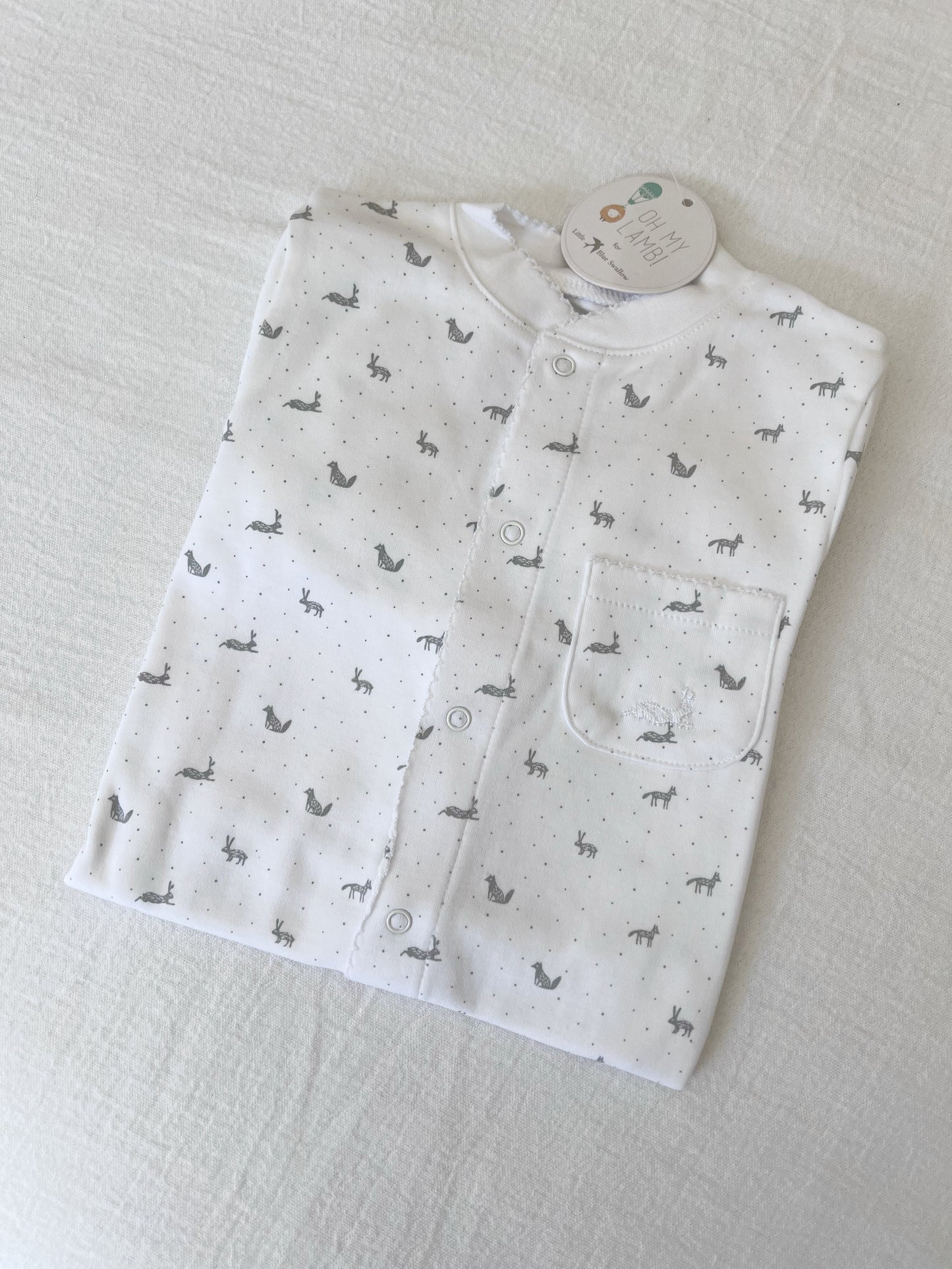 Little Gray Rabbits Pima Baby Pajama - The Avenue44