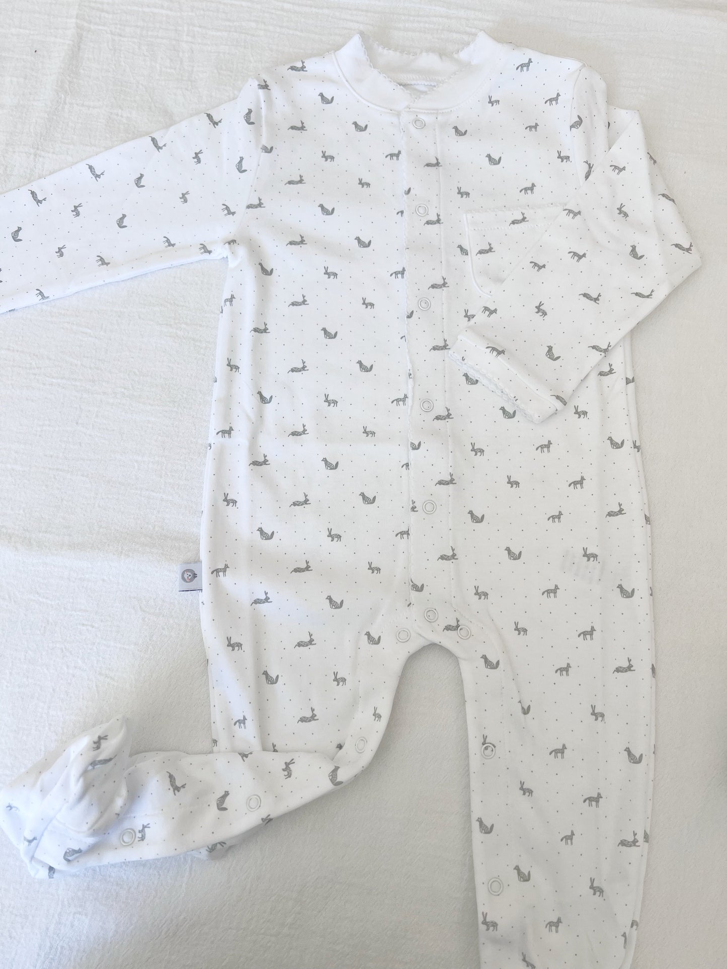 Little Gray Rabbits Pima Baby Pajama - The Avenue44