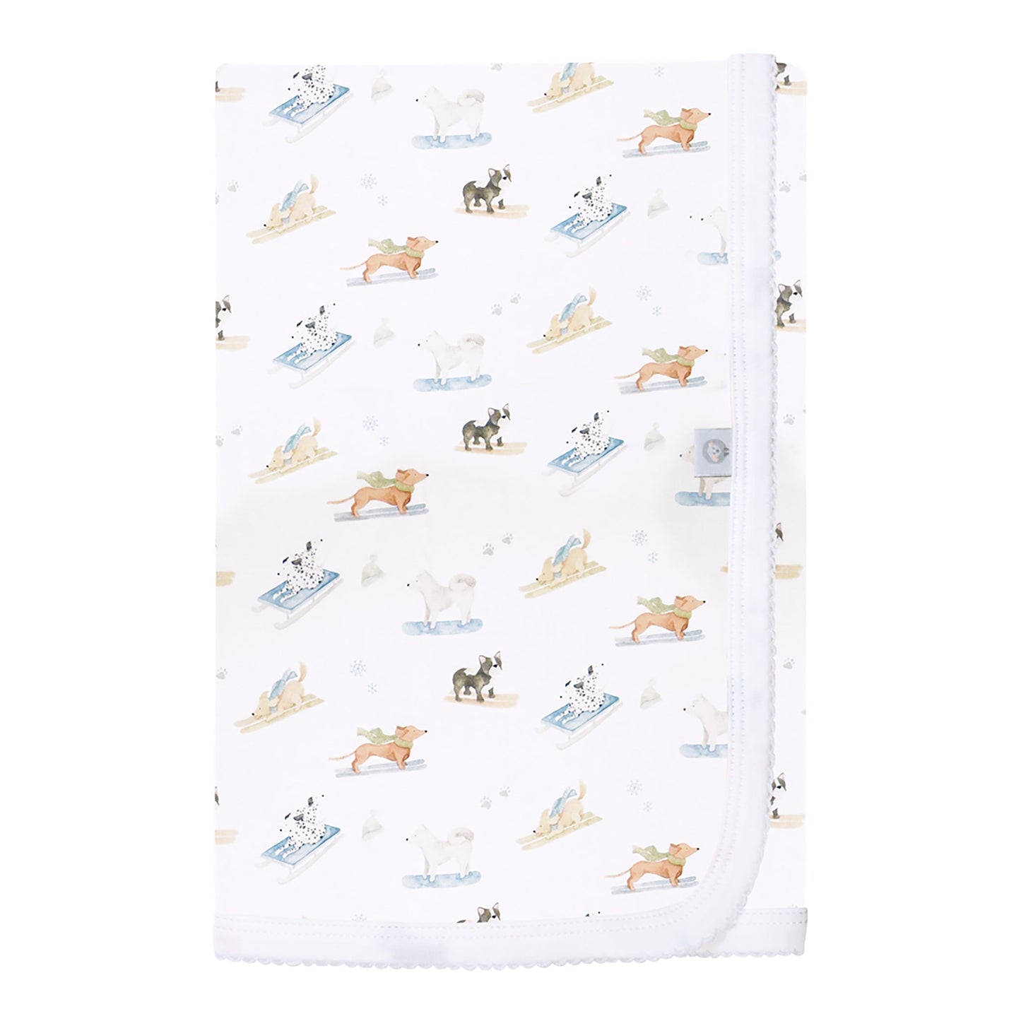 Ski Pups Boy Pima Baby Blanket - The Avenue44
