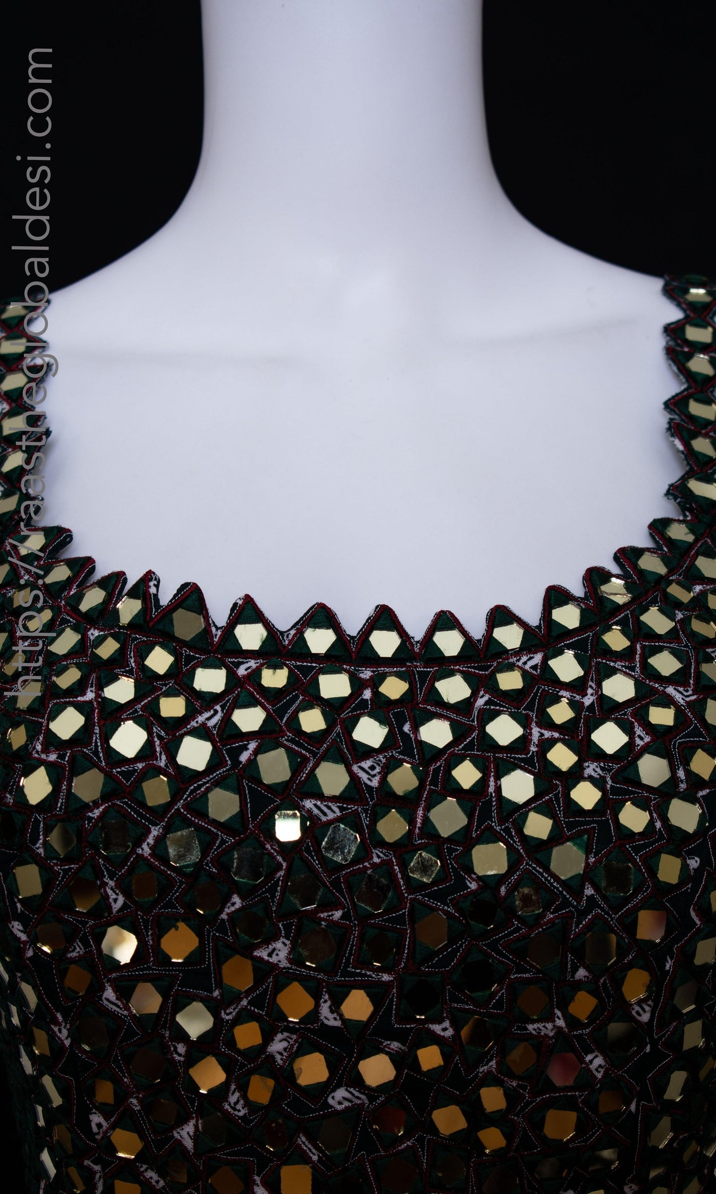 Milla Green Lehenga Choli Set with Mirror Work