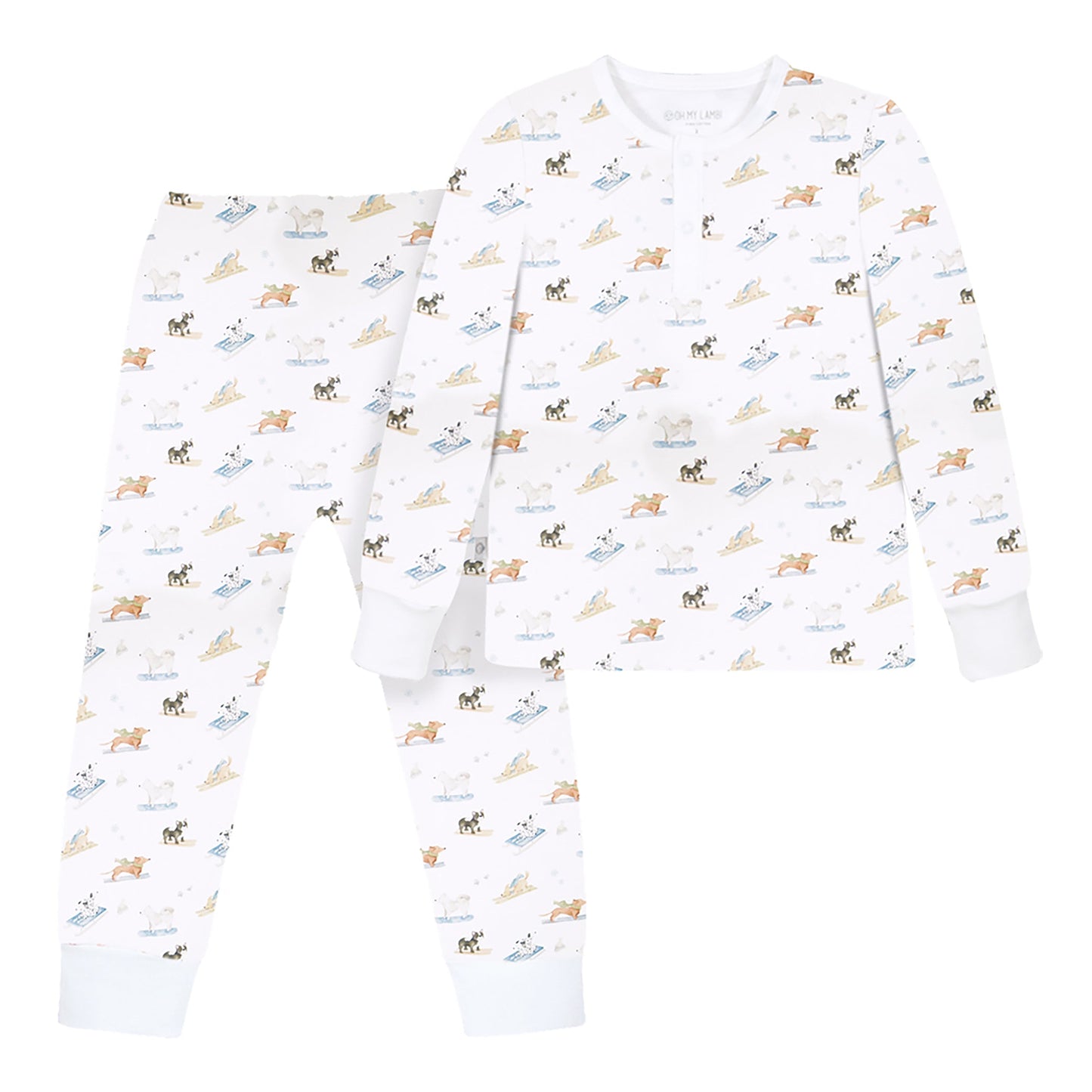 Ski Pups Boy Pima Long Pajama Set - The Avenue44