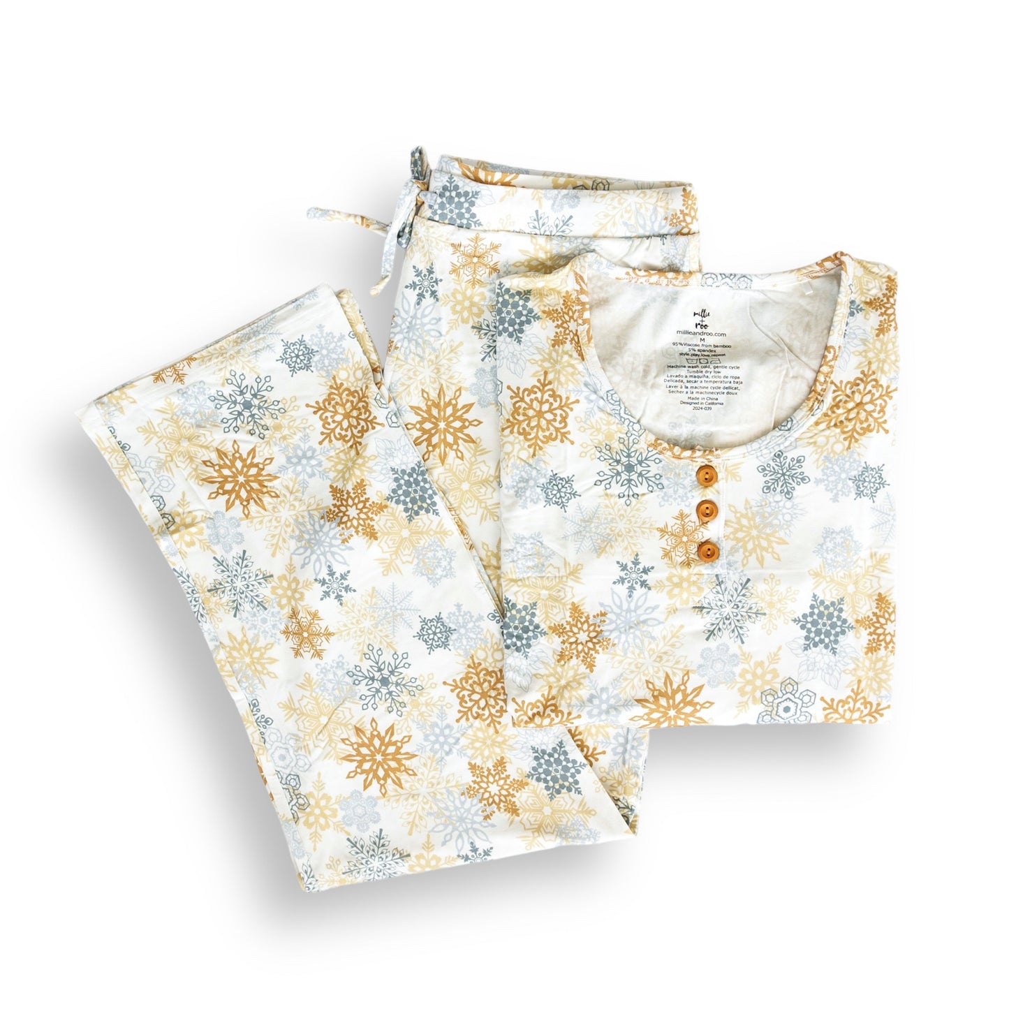 WOMEN'S PAJAMA SET- Snowflake - The Avenue44