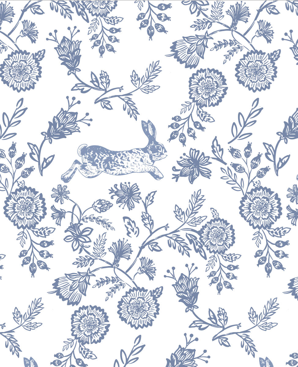 Floral Bunnies Pima Baby Pajama - The Avenue44