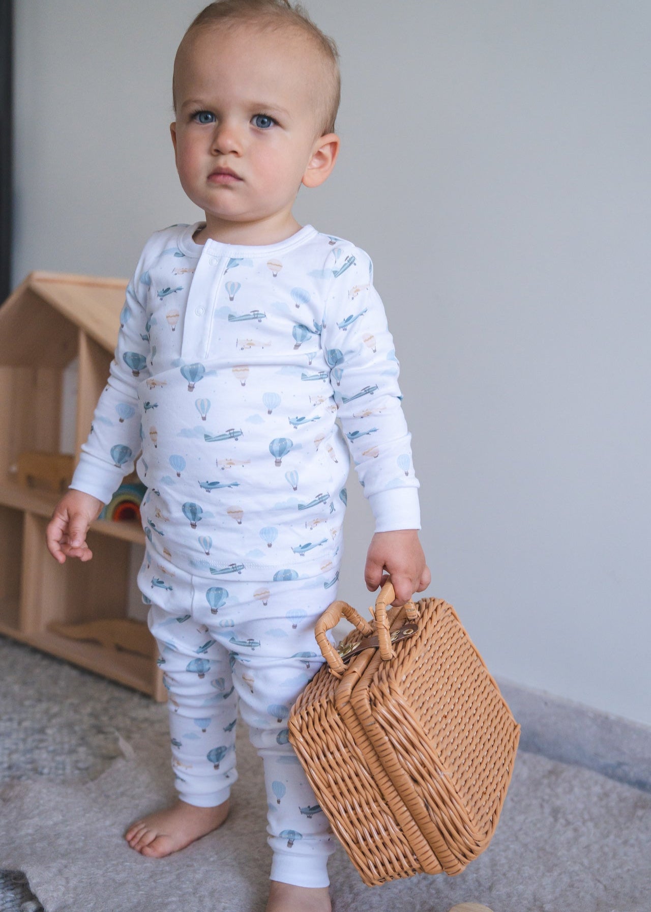Little Airplanes Pima Long Pajama Set - The Avenue44