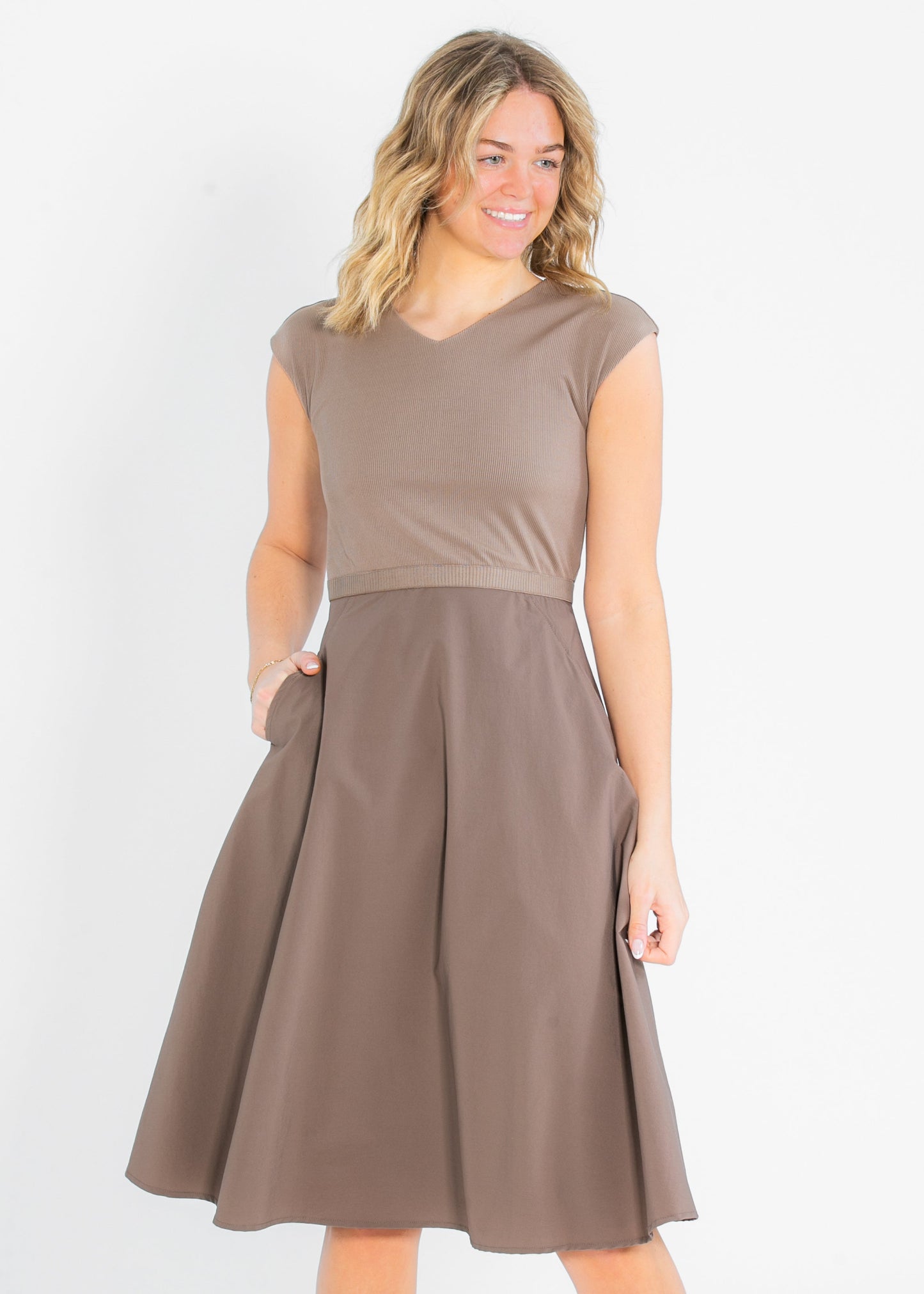 Kate Cap Sleeve Midi Dress