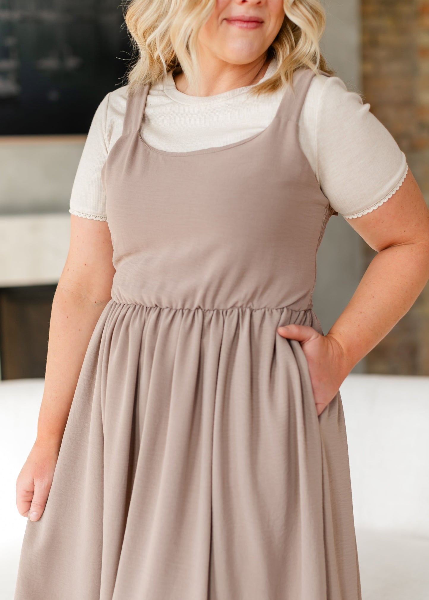 Laken Smocked Back Midi Dress