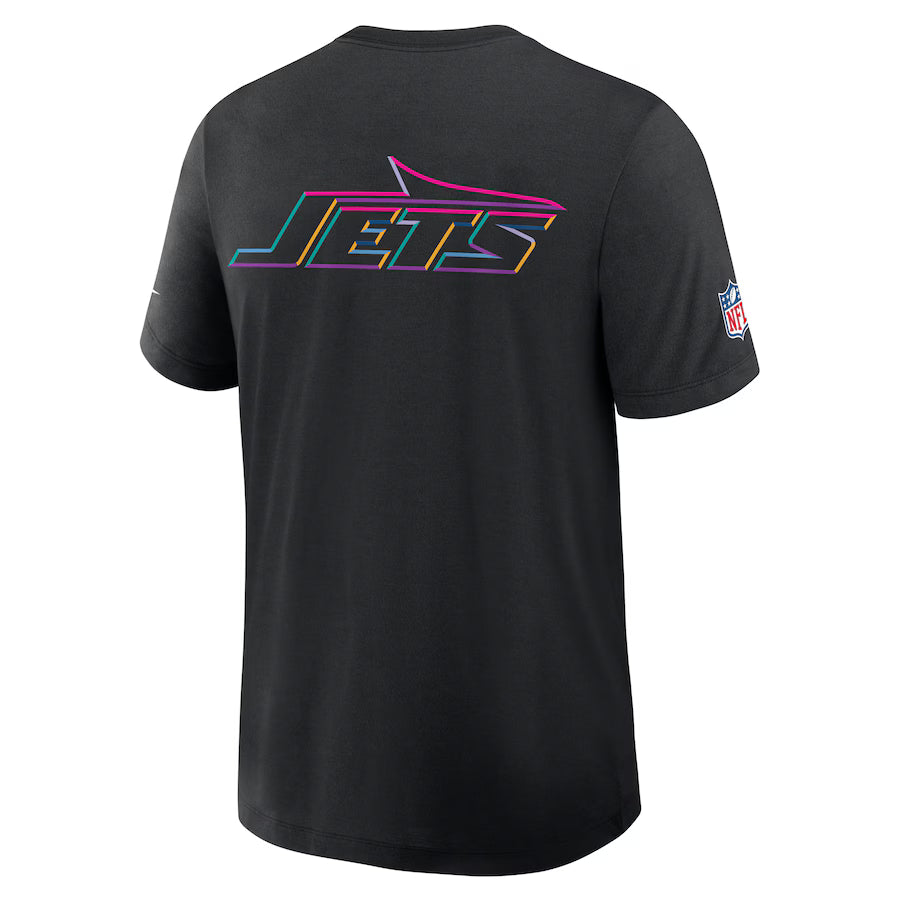 New York Jets Nike Black 2025 NFL Crucial Catch Tri-Blend Dri-FIT T-Shirt