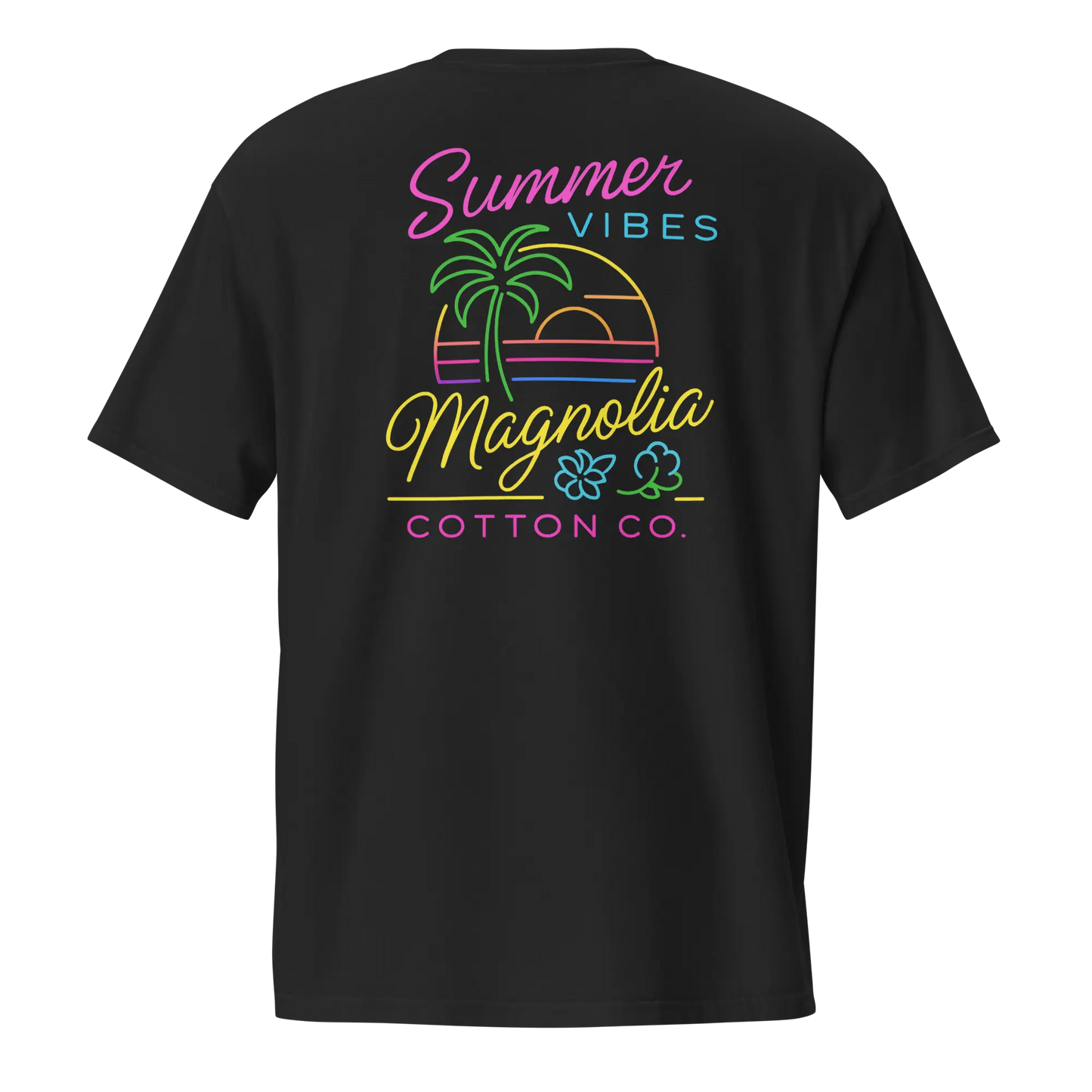 Summer Vibes Neon Pocket Tee – Magnolia Cotton Co.