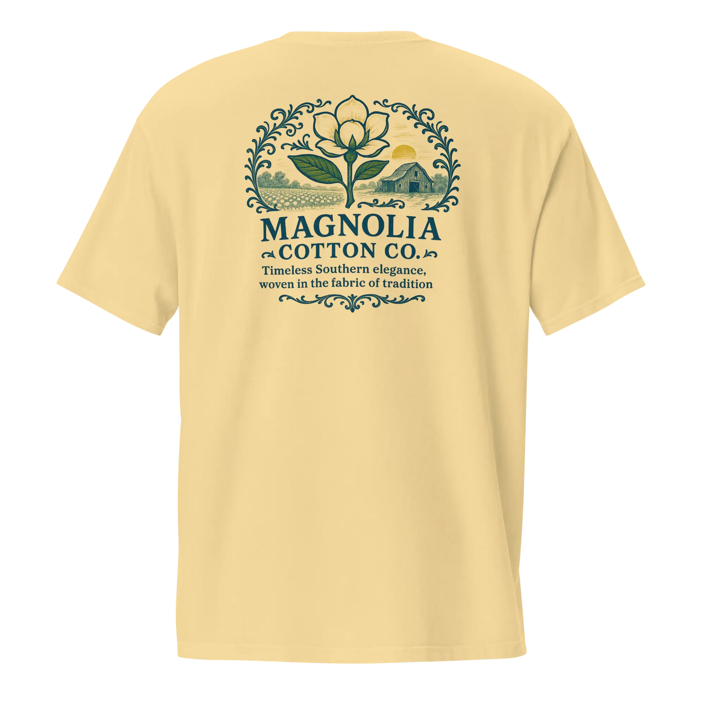 The Cotton Roots Tee - Magnolia Cotton Co. Pocket Tee (Available in Multiple Colors)