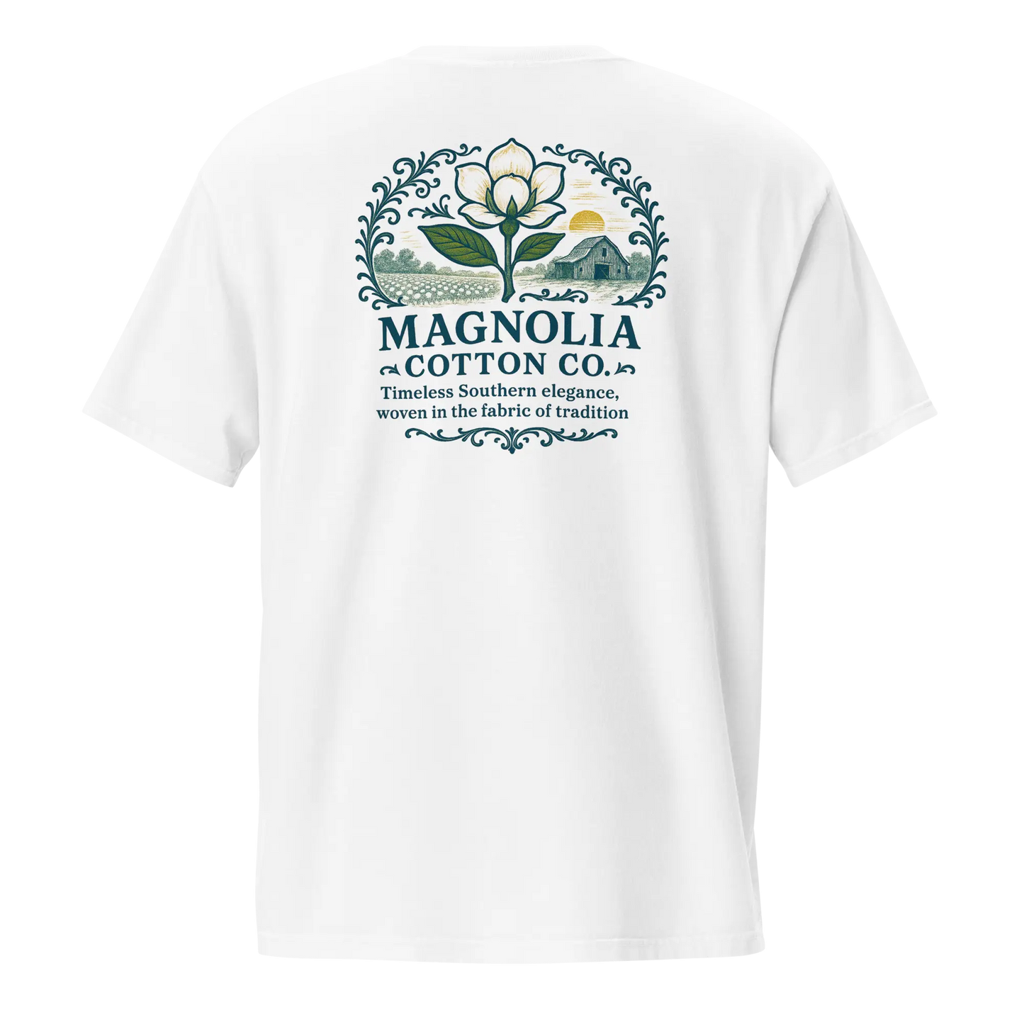 The Cotton Roots Tee - Magnolia Cotton Co. Pocket Tee (Available in Multiple Colors)
