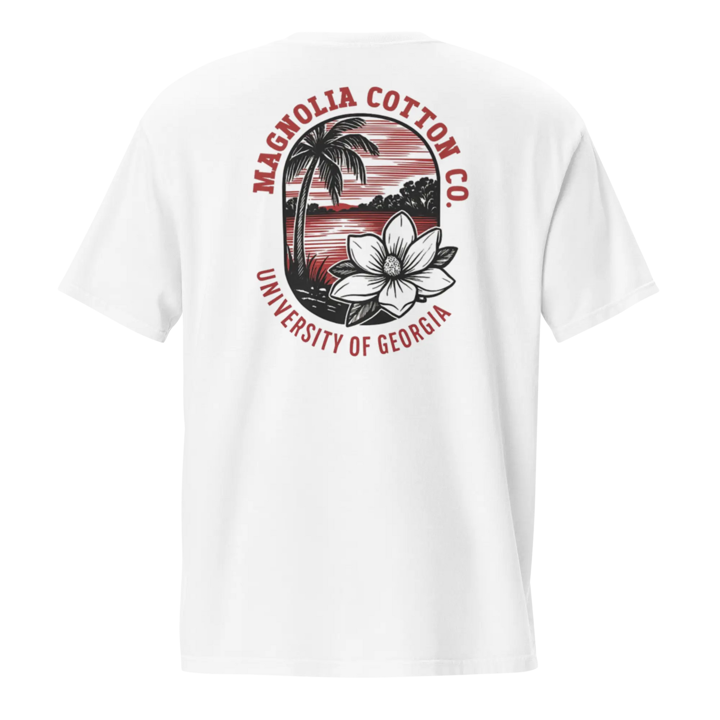 Tropic Dawgs UGA Pocket Tee – Magnolia Cotton Co. in Magnolia White