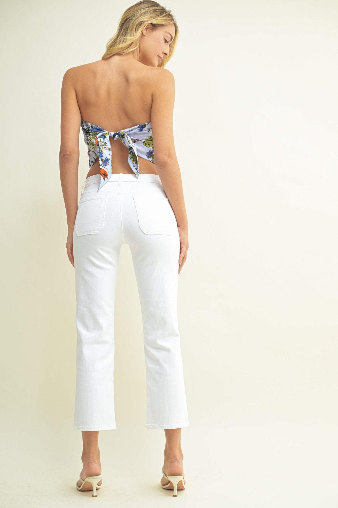 White Low Rise Straight Leg Jeans - FINAL SALE - The Avenue44