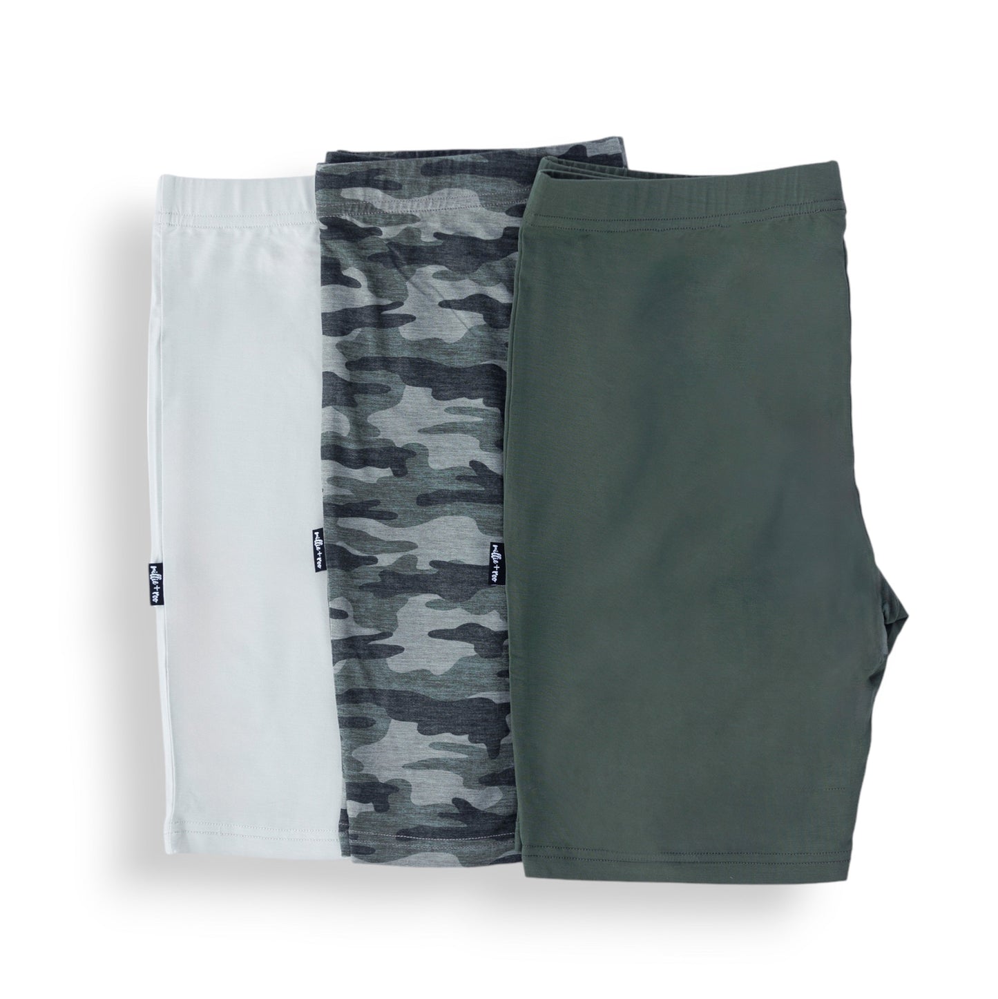BIKER SHORTS- 3 Pack- Chris Camo, Moss + Clay - The Avenue44