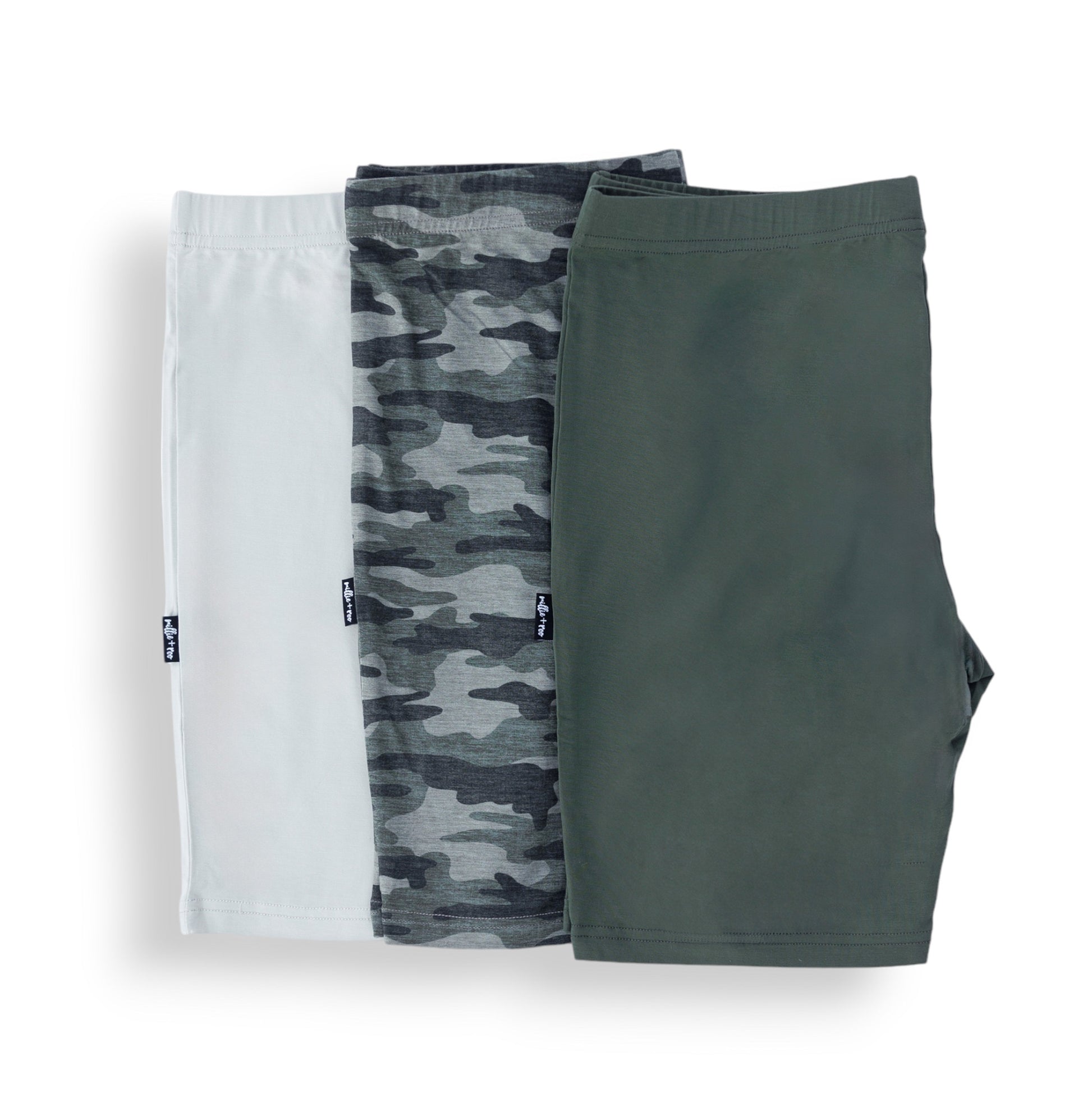 BIKER SHORTS- 3 Pack- Chris Camo, Moss + Clay - The Avenue44
