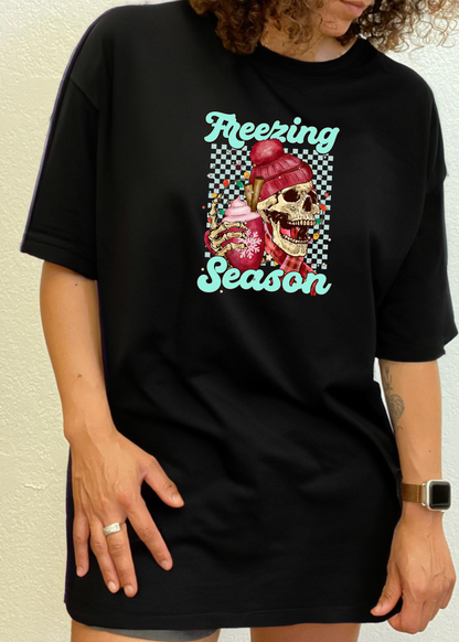 Freezing Season Unisex Bamboo Viscose/Organic Cotton Short Sleeve Graphic T-Shirt