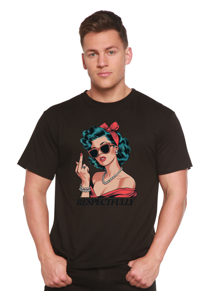 Respectfully Middle Finger Unisex Bamboo/Cotton Graphic T-Shirt