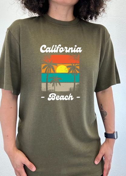 California Beach Unisex Bamboo Viscose/Organic Cotton Short Sleeve Graphic T-Shirt